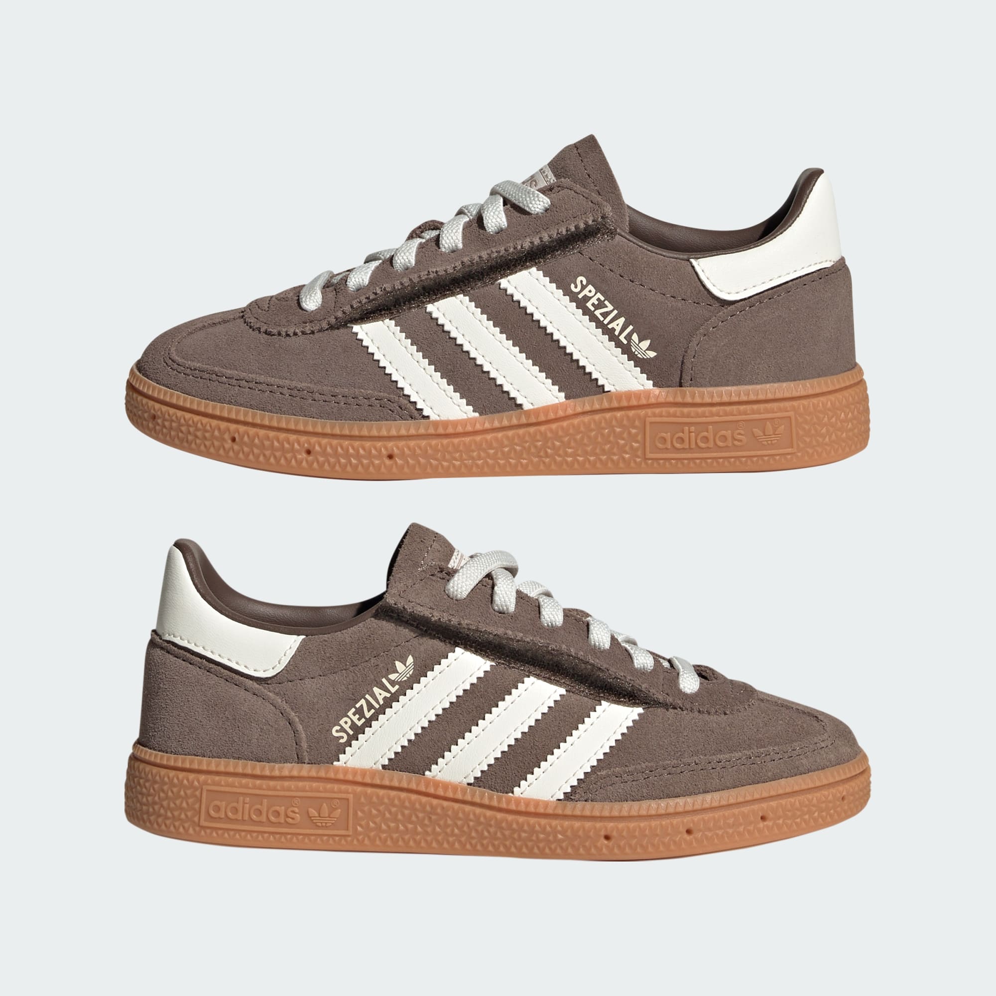 HANDBALL SPEZIAL SCHUH, KOMFORTVERSCHLUSS, ELASTISCHE SCHNÜRSENKEL – Earth Strata / Off White / Gum – LA4008