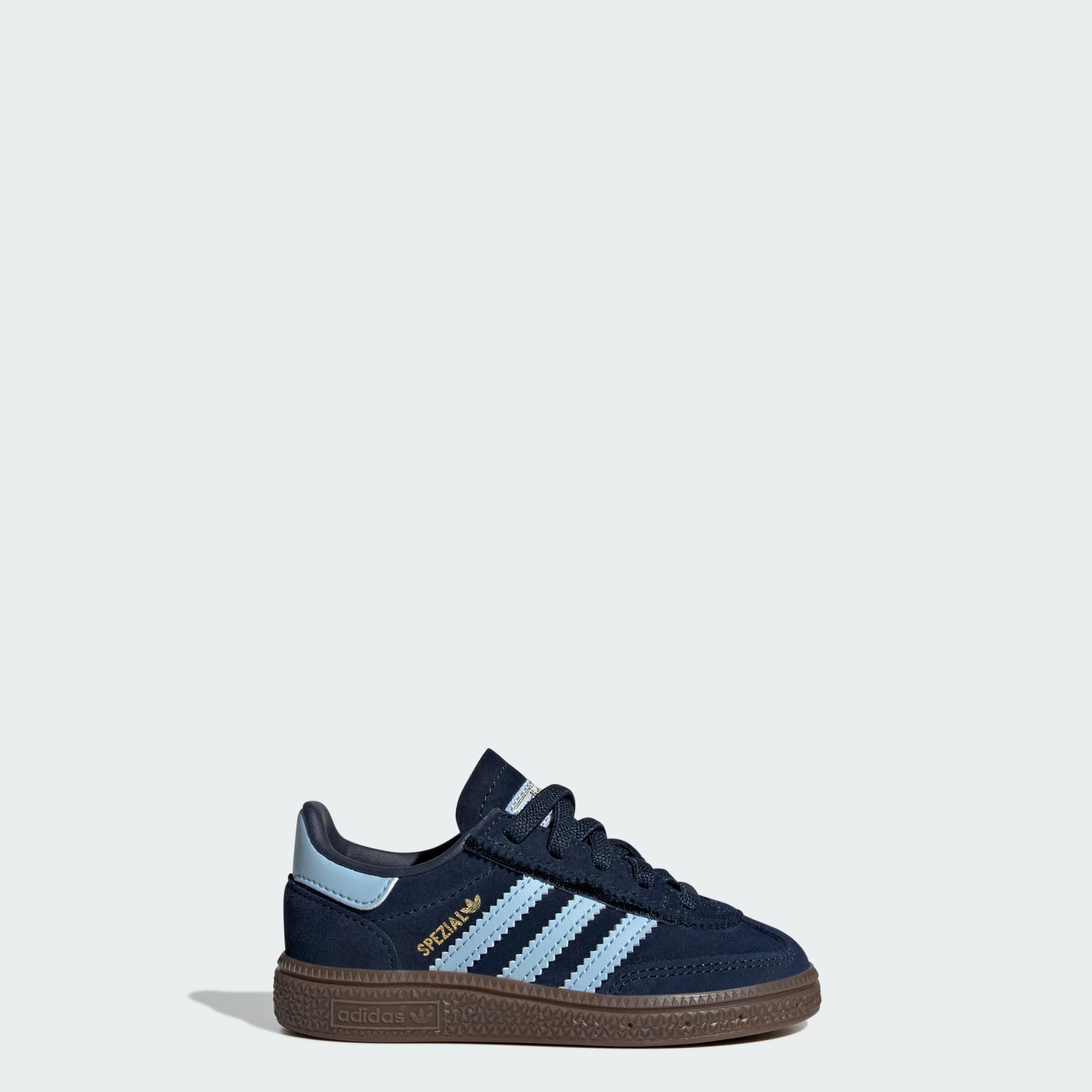 Handball Spezial Comfort Closure Elastic Lace Kids Schuh – Collegiate Navy / Clear Sky / Gum – JI2899