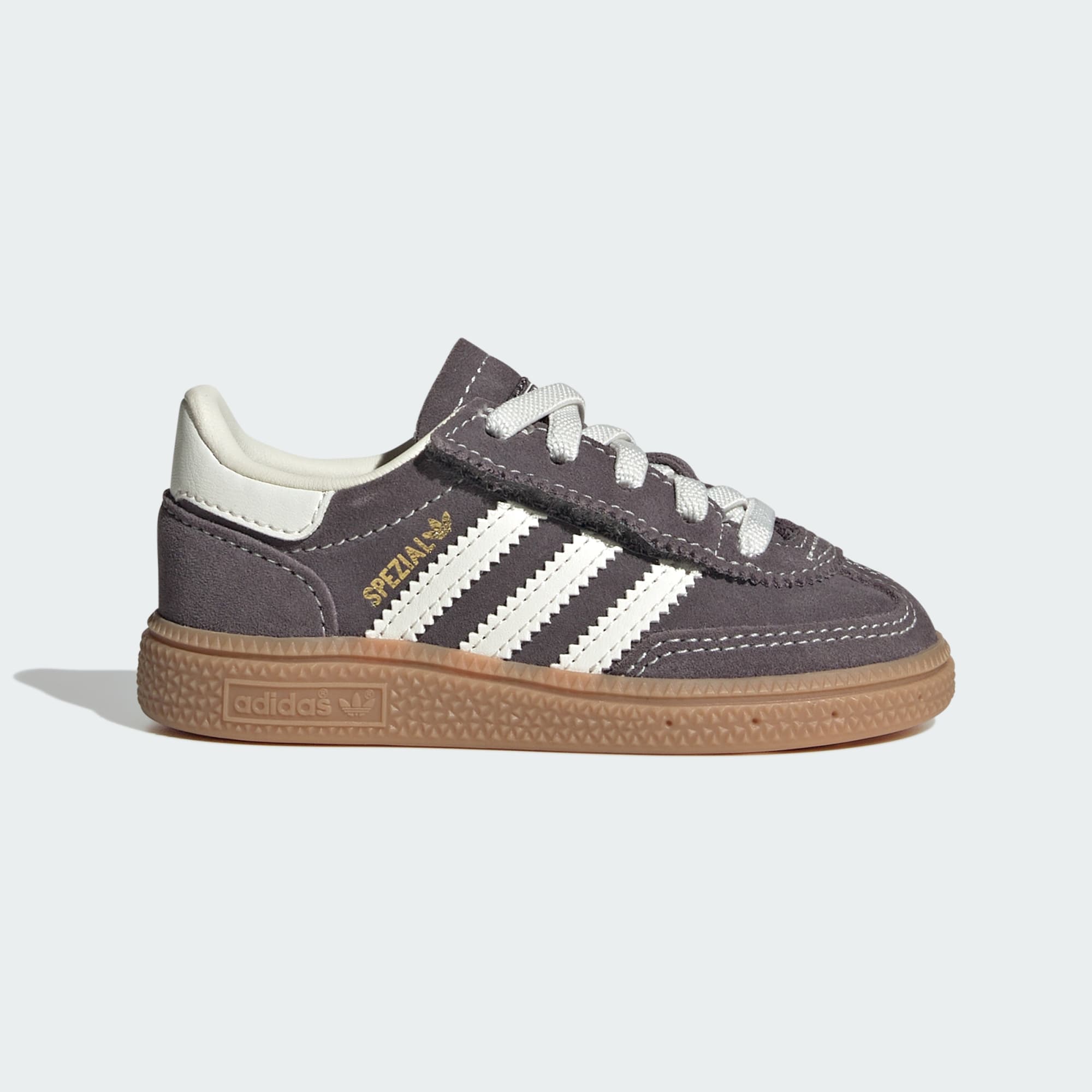 Handball Spezial Comfort Closure Elastic Lace Kids Schuh – Grey Strata / Off White / Gum – HQ2979