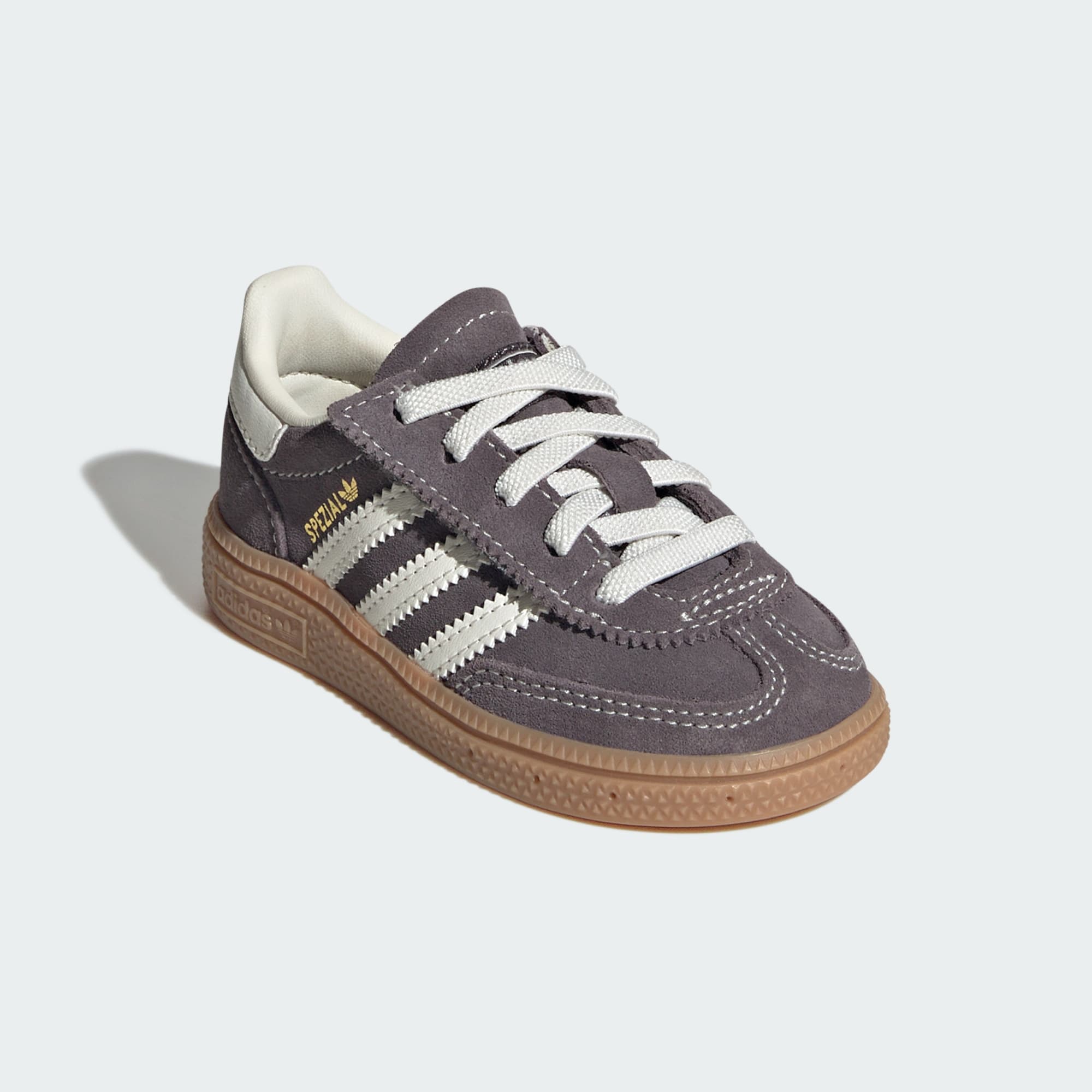 Handball Spezial Comfort Closure Elastic Lace Kids Schuh – Grey Strata / Off White / Gum – HQ2979