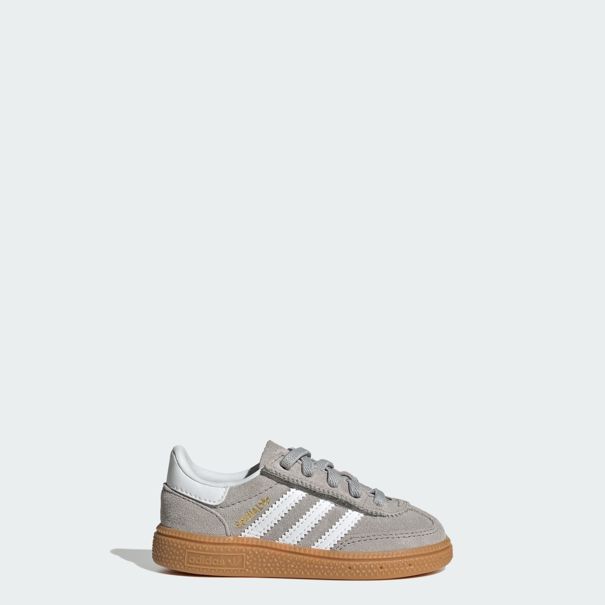 Handball Spezial Comfort Closure Elastic Lace Kids Schuh – Grey Two / Cloud White / Gum – JQ1993