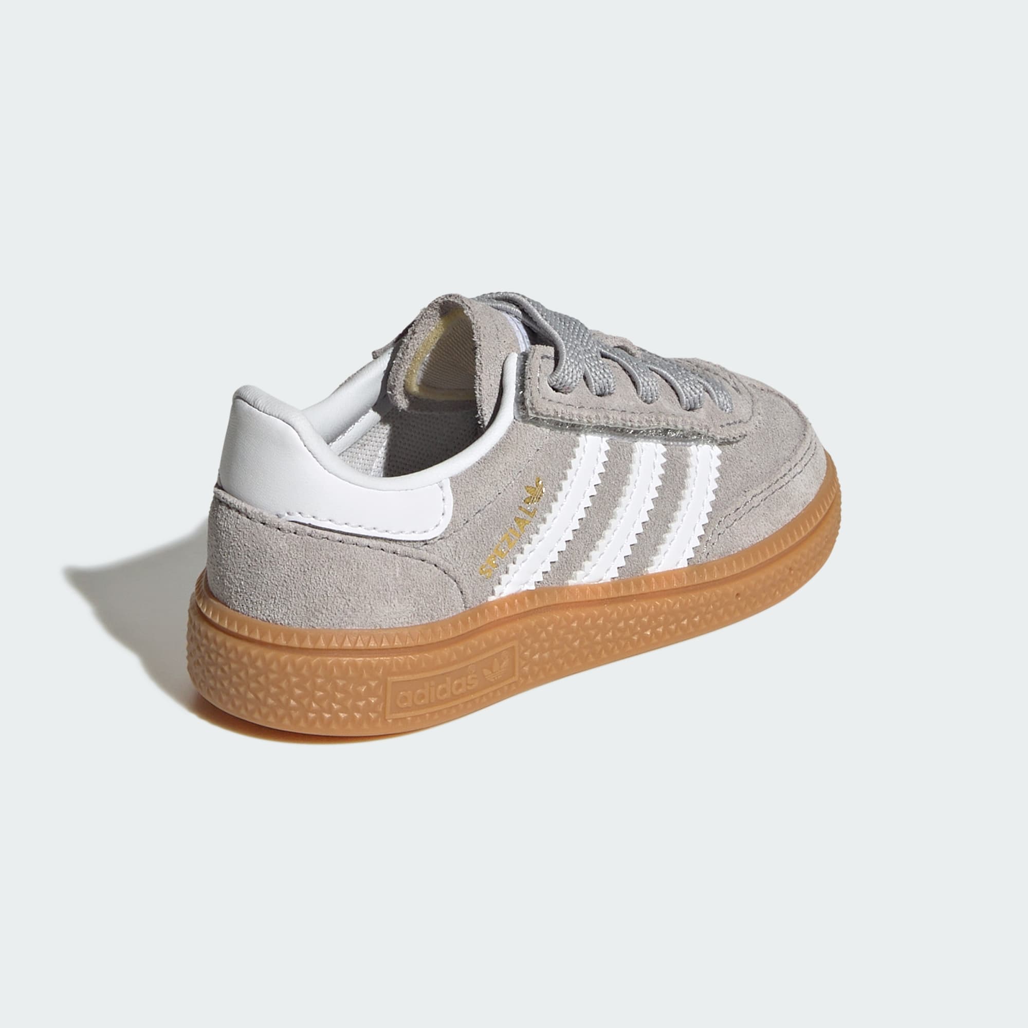 Handball Spezial Comfort Closure Elastic Lace Kids Schuh – Grey Two / Cloud White / Gum – JQ1993