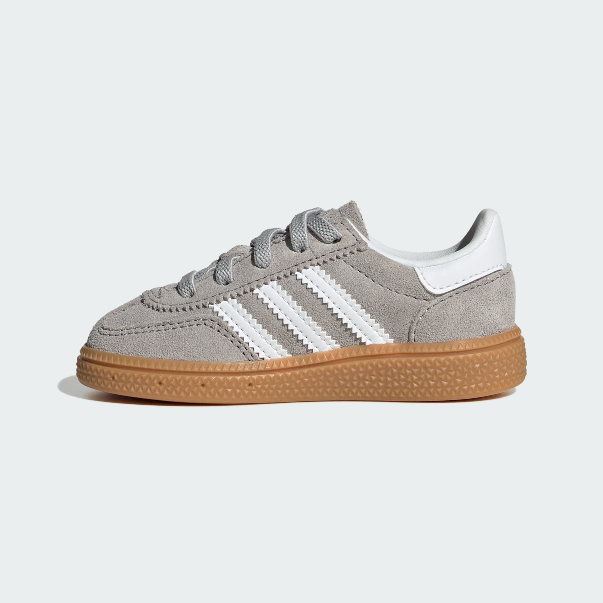 Handball Spezial Comfort Closure Elastic Lace Kids Schuh – Grey Two / Cloud White / Gum – JQ1993