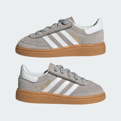 Handball Spezial Comfort Closure Elastic Lace Kids Schuh – Grey Two / Cloud White / Gum – JQ1993