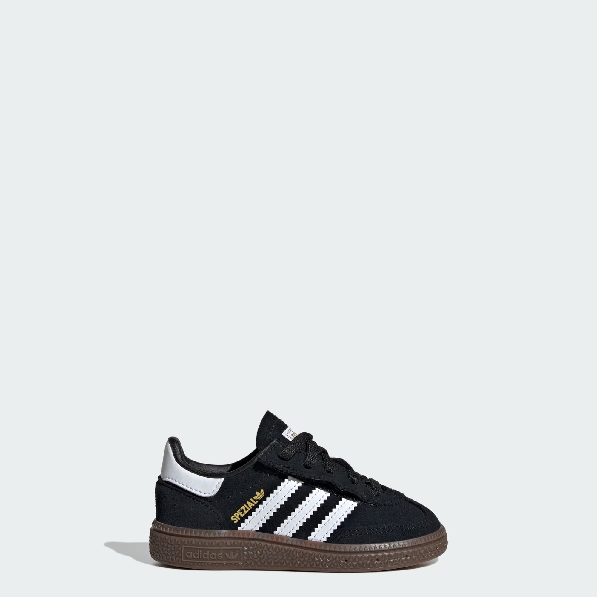 Handball Spezial Comfort Closure Elastic Lace Kids Schuh – Core Black / Cloud White / Gum – JI2898