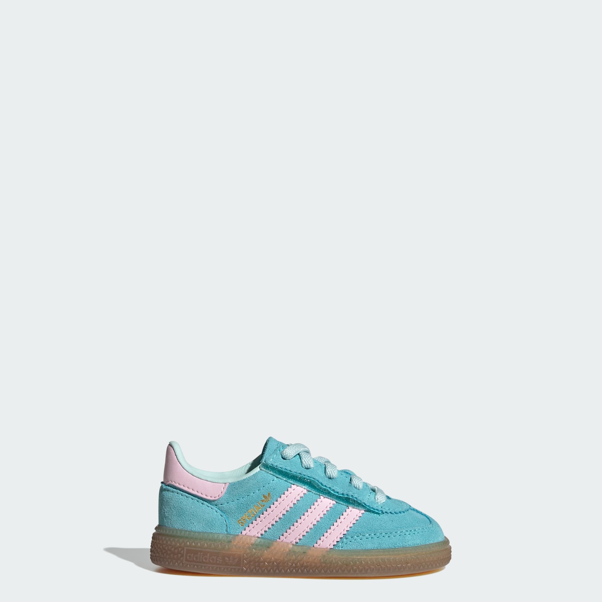 Handball Spezial Comfort Closure Elastic Lace Kids Schuh – Pulse Aqua / Clear Pink / Gum – JQ1991