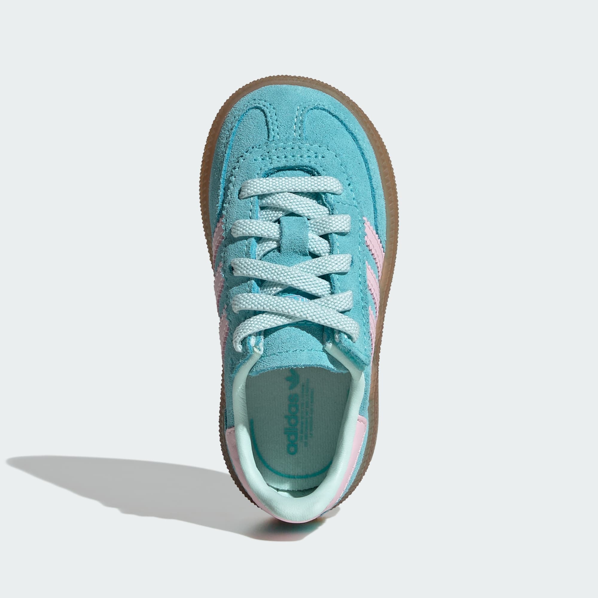 Handball Spezial Comfort Closure Elastic Lace Kids Schuh – Pulse Aqua / Clear Pink / Gum – JQ1991