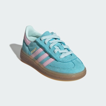 Handball Spezial Comfort Closure Elastic Lace Kids Schuh – Pulse Aqua / Clear Pink / Gum – JQ1991
