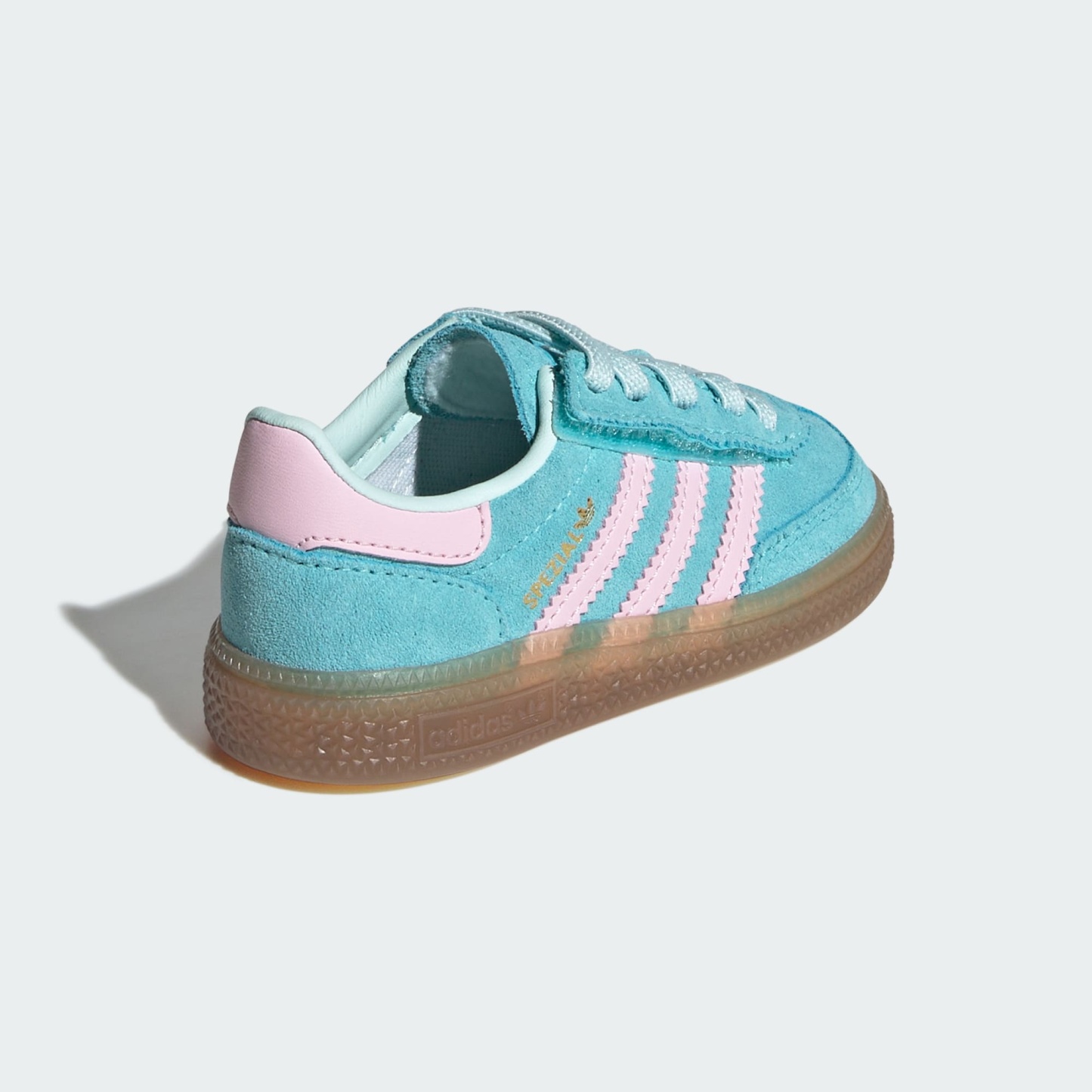Handball Spezial Comfort Closure Elastic Lace Kids Schuh – Pulse Aqua / Clear Pink / Gum – JQ1991