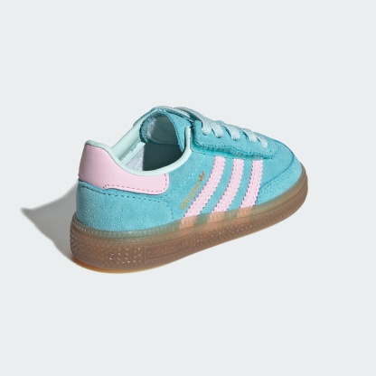 Handball Spezial Comfort Closure Elastic Lace Kids Schuh – Pulse Aqua / Clear Pink / Gum – JQ1991