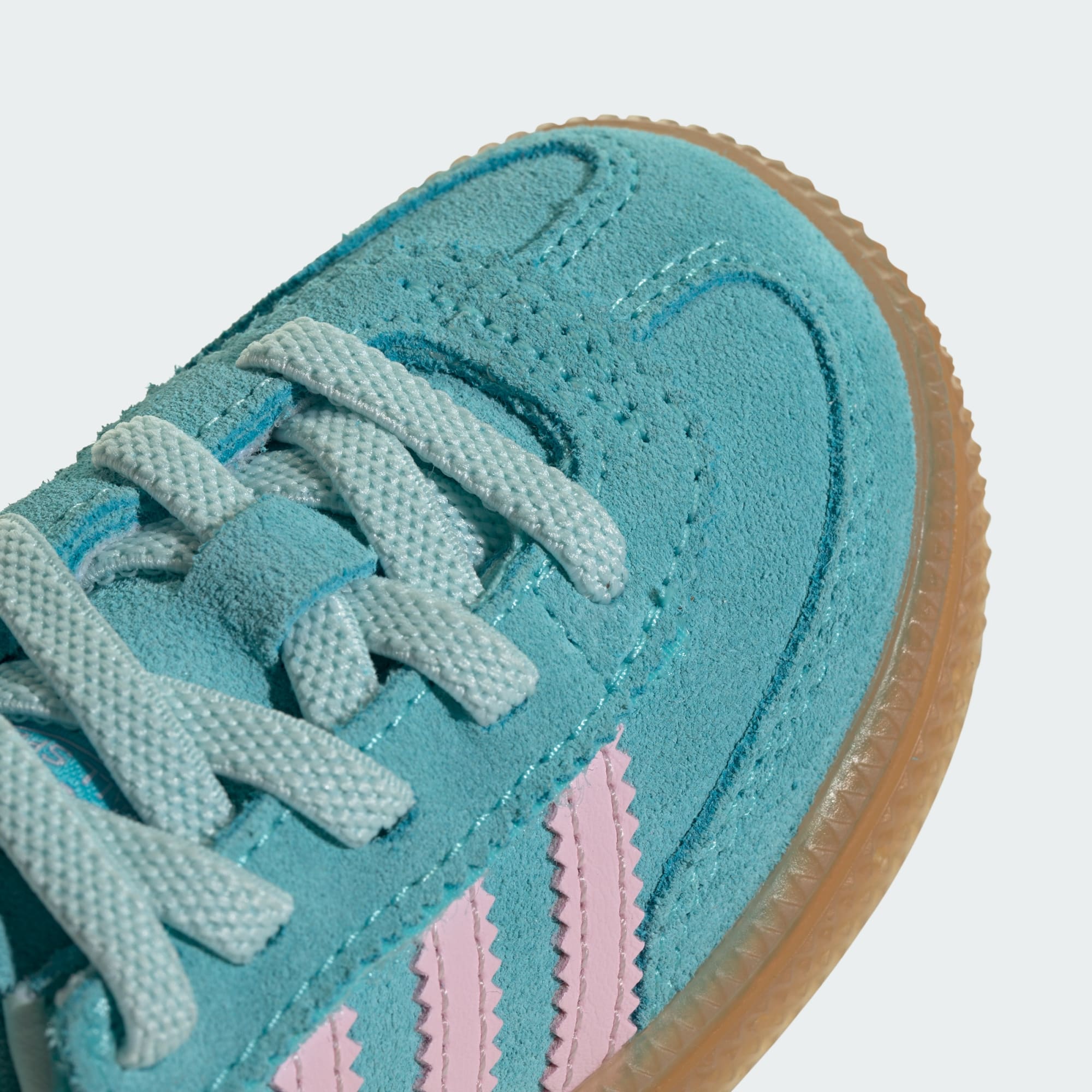 Handball Spezial Comfort Closure Elastic Lace Kids Schuh – Pulse Aqua / Clear Pink / Gum – JQ1991