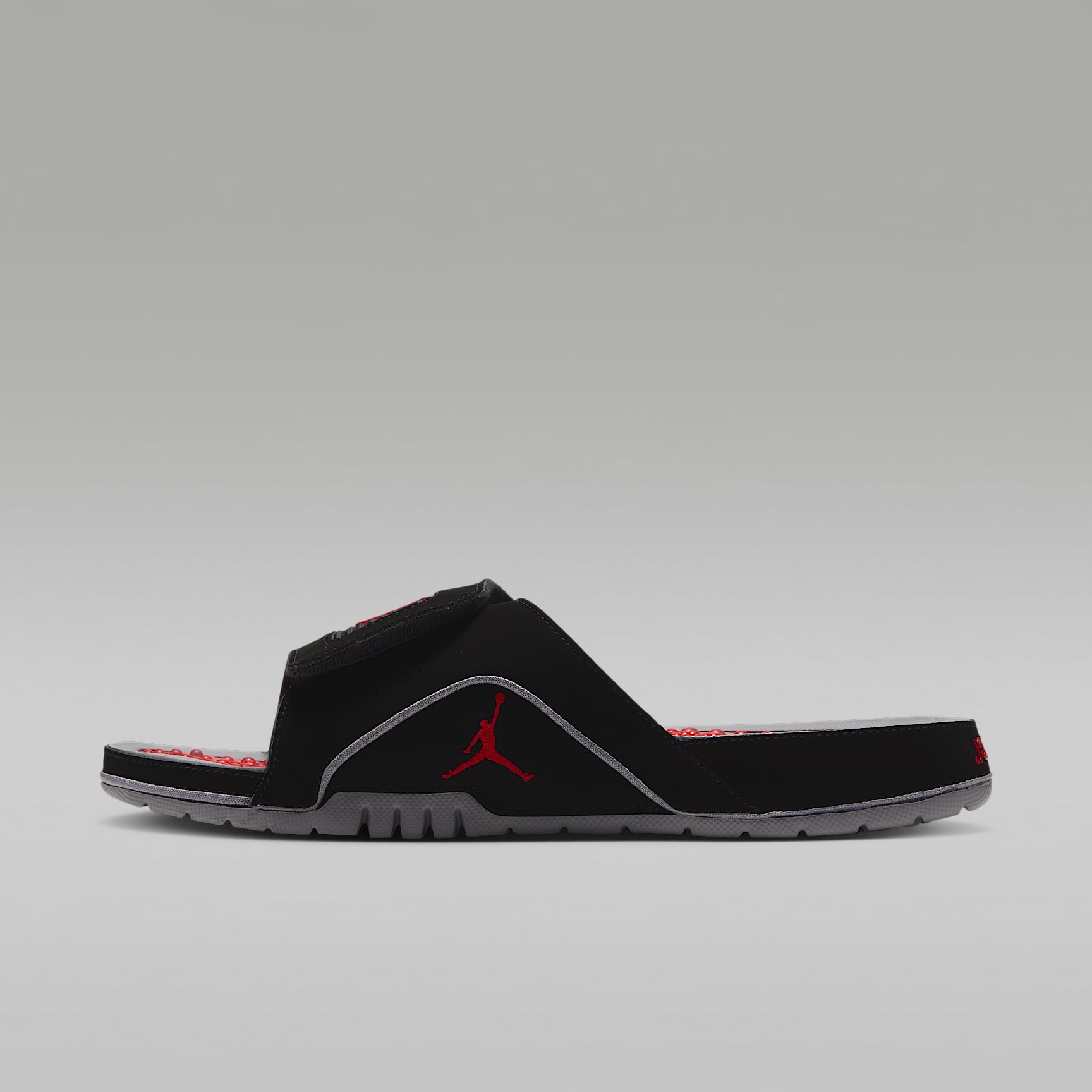 Jordan Hydro 4 Retro Herren-Badeslipper – Schwarz/Cement Grey/Fire Red