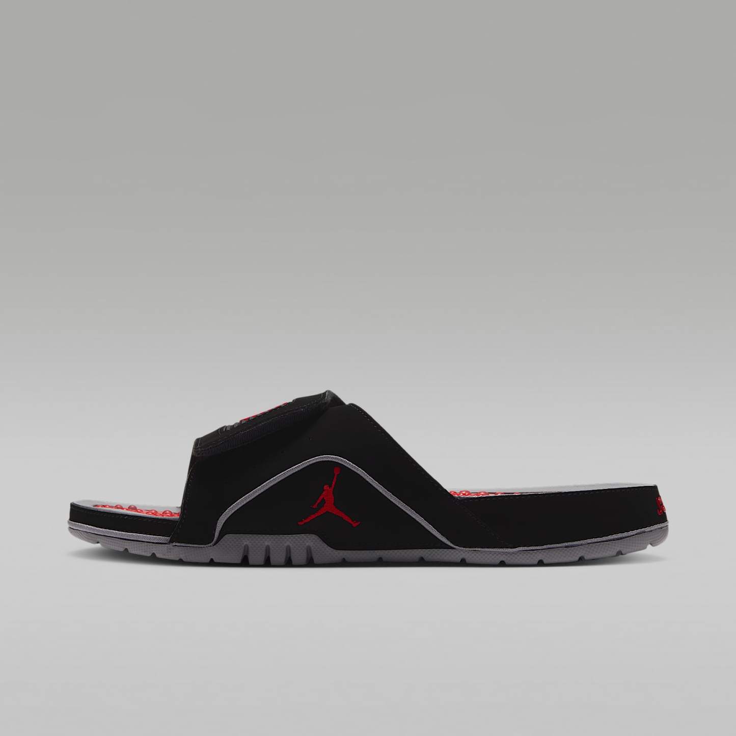 Jordan Hydro 4 Retro Herren-Badeslipper – Schwarz/Cement Grey/Fire Red