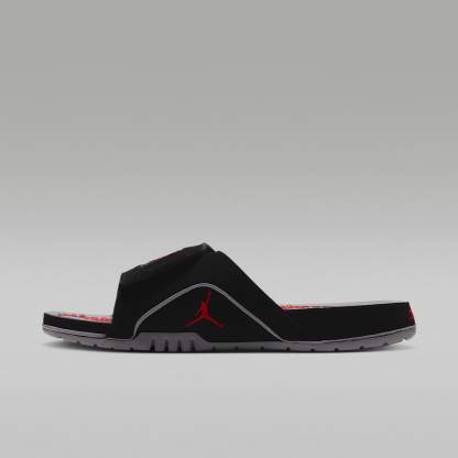 Jordan Hydro 4 Retro Herren-Badeslipper – Schwarz/Cement Grey/Fire Red