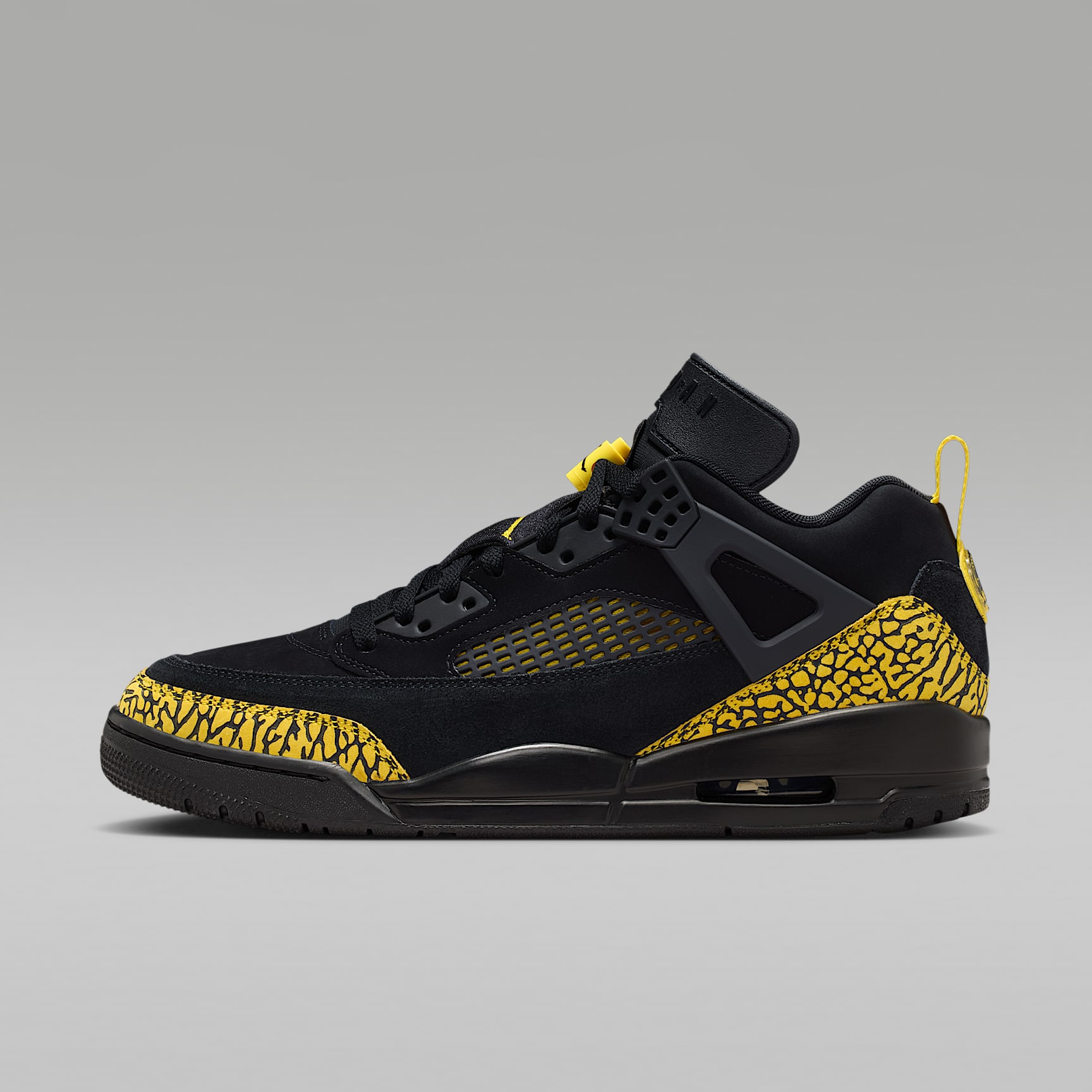 Jordan Spizike Low Schuh (Herren) – Schwarz/Speed Yellow/Speed Yellow/Schwarz
