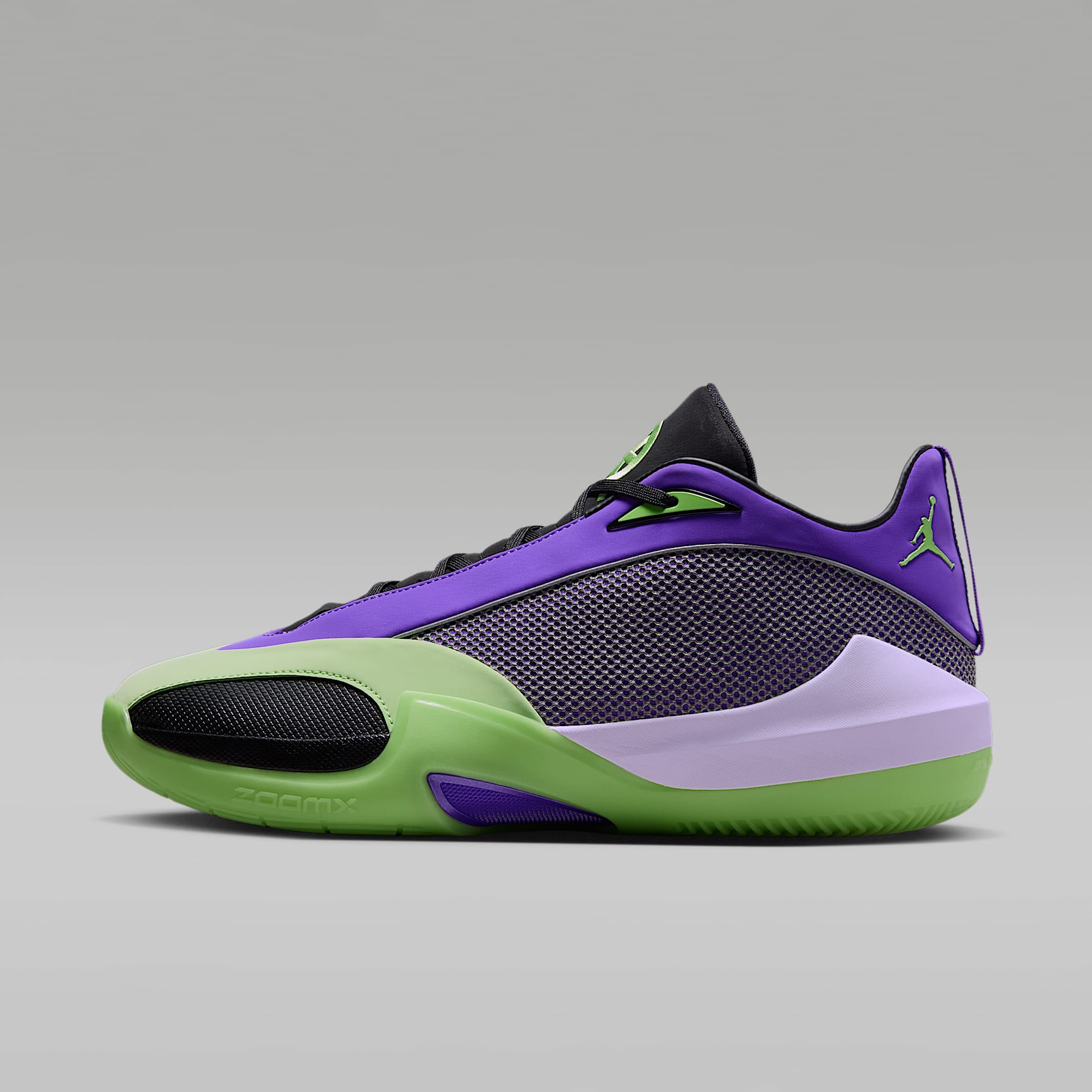 Jordan Triangle Quai 54 Basketballschuhe – Action Grape/Schwarz/Weiß/Key Lime