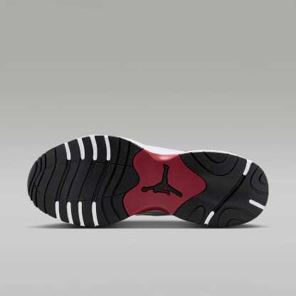 Jordan Trunner Flow Schuhe (Herren) – Weiß/Gym Red/Metallic Silver/Schwarz