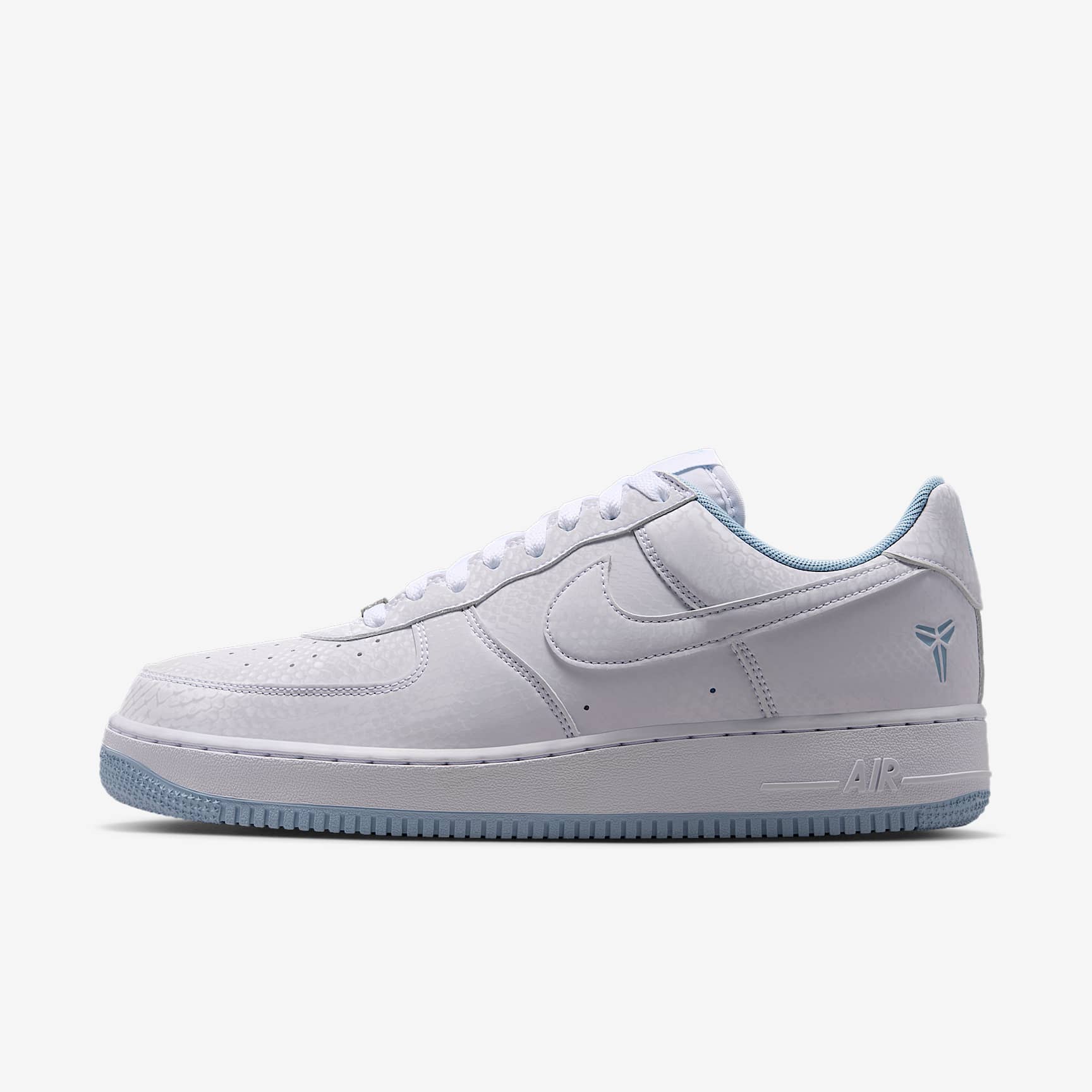 Kobe Air Force 1 Low Schuh (Herren) – Weiß/Armory Blue