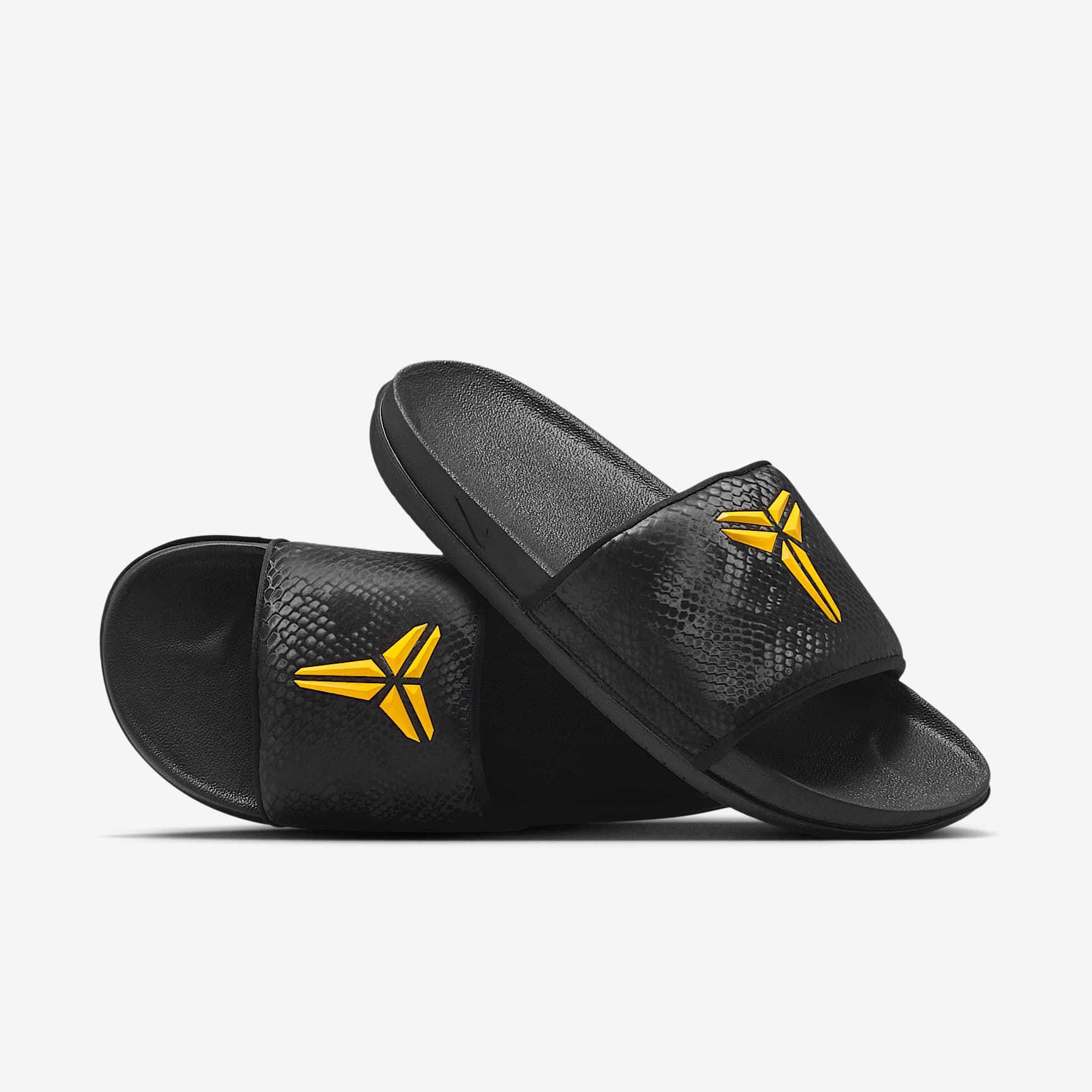 Kobe Offcourt Herren-Slides – Schwarz/University Gold