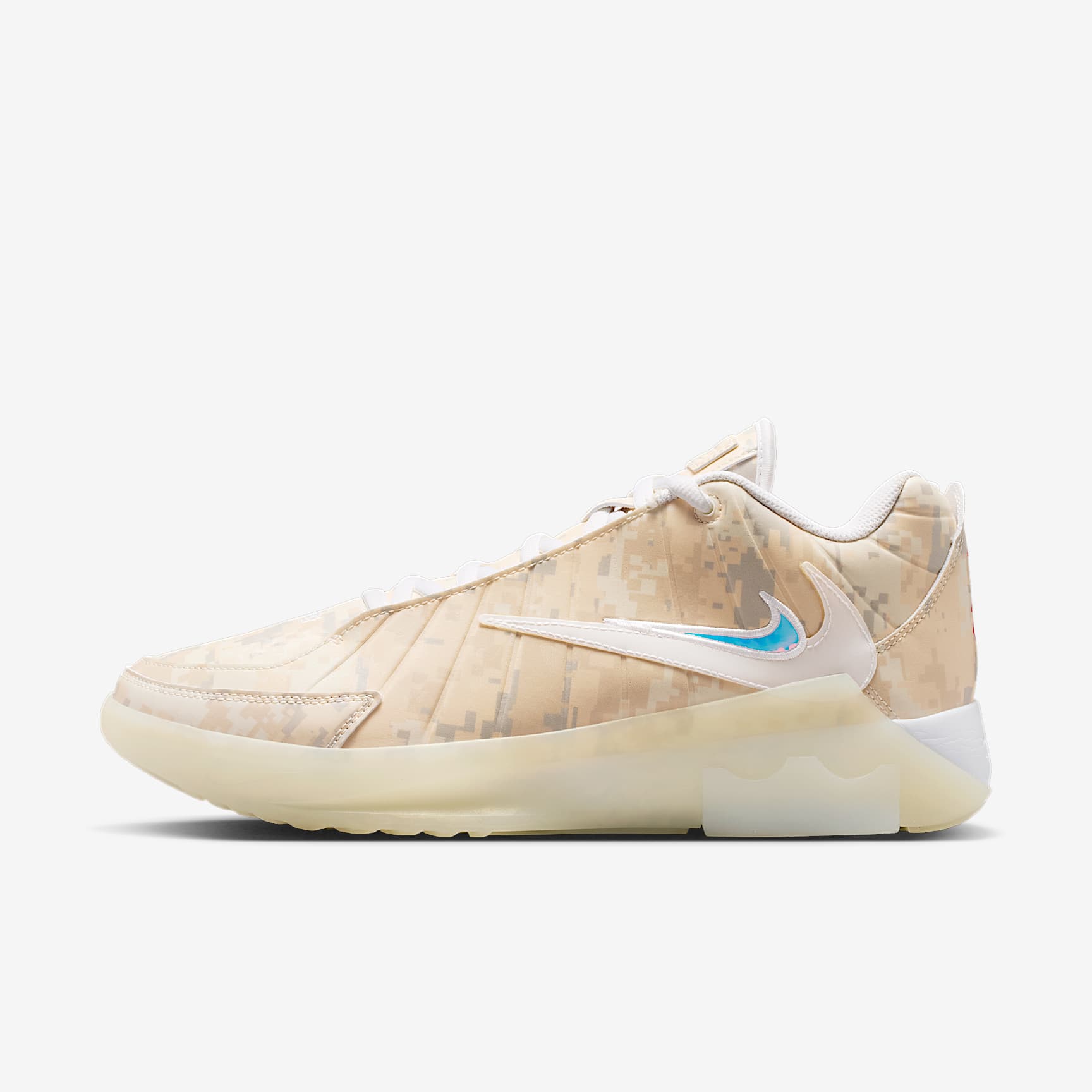 LeBron Witness 9 Basketballschuh – Pale Ivory/Sail/Light Orewood Brown/Weiß