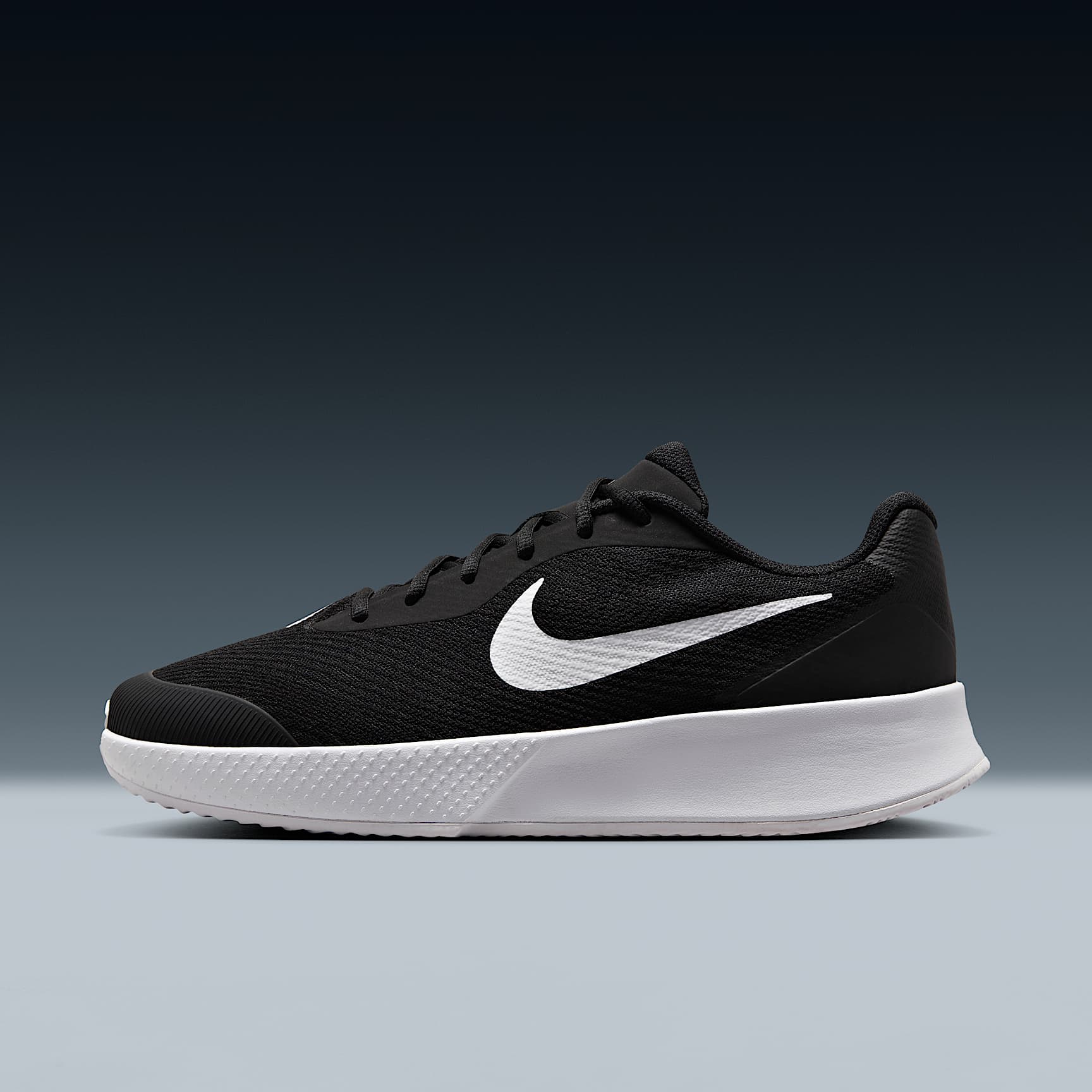 NikeCourt Lite 3 Clay Court Tennisschuh (Herren) – Schwarz/Weiß
