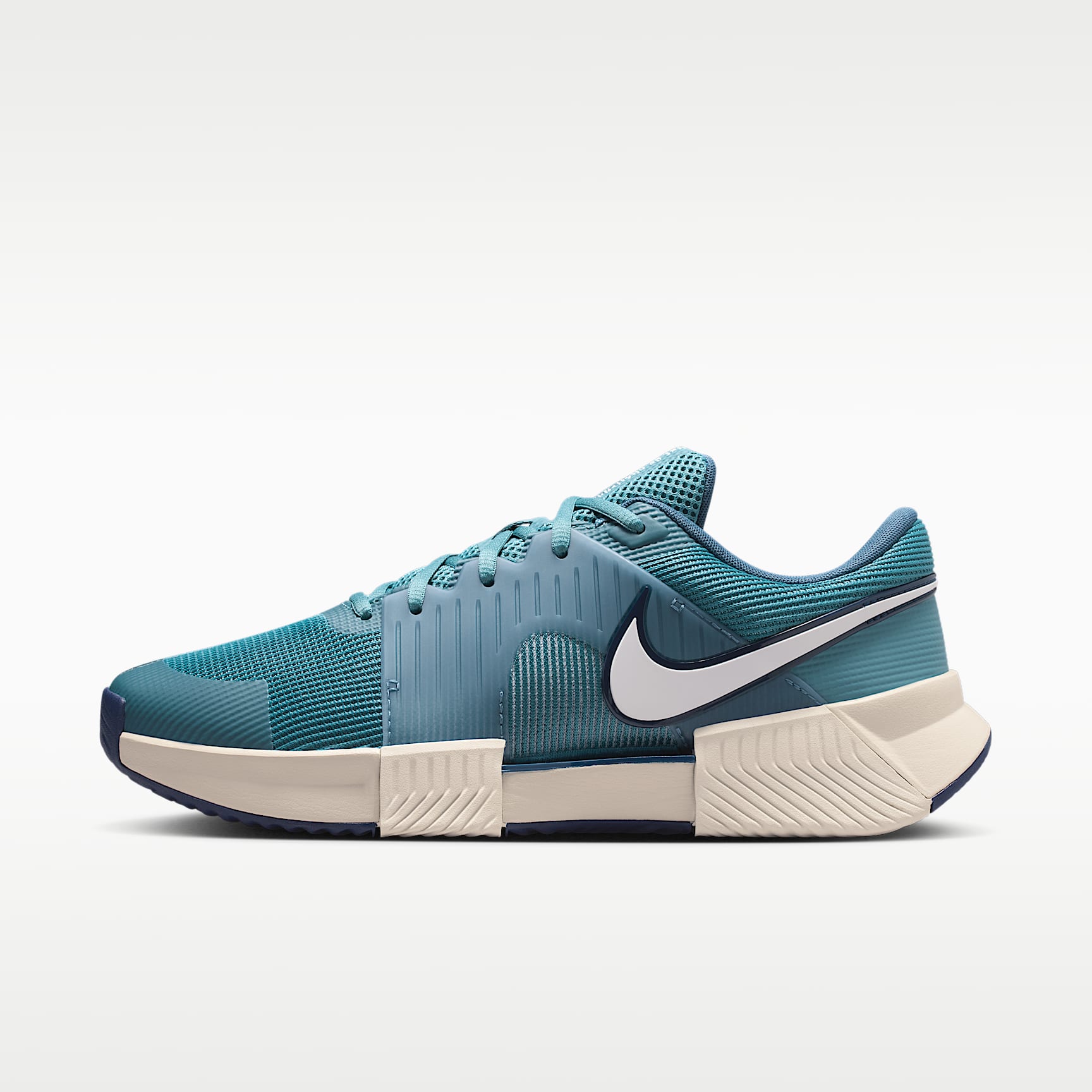 Nike GP Challenge 1.5 Tennisschuh für Sandplätze (Herren) – Smokey Blue/Light Bone/New Slate/Weiß