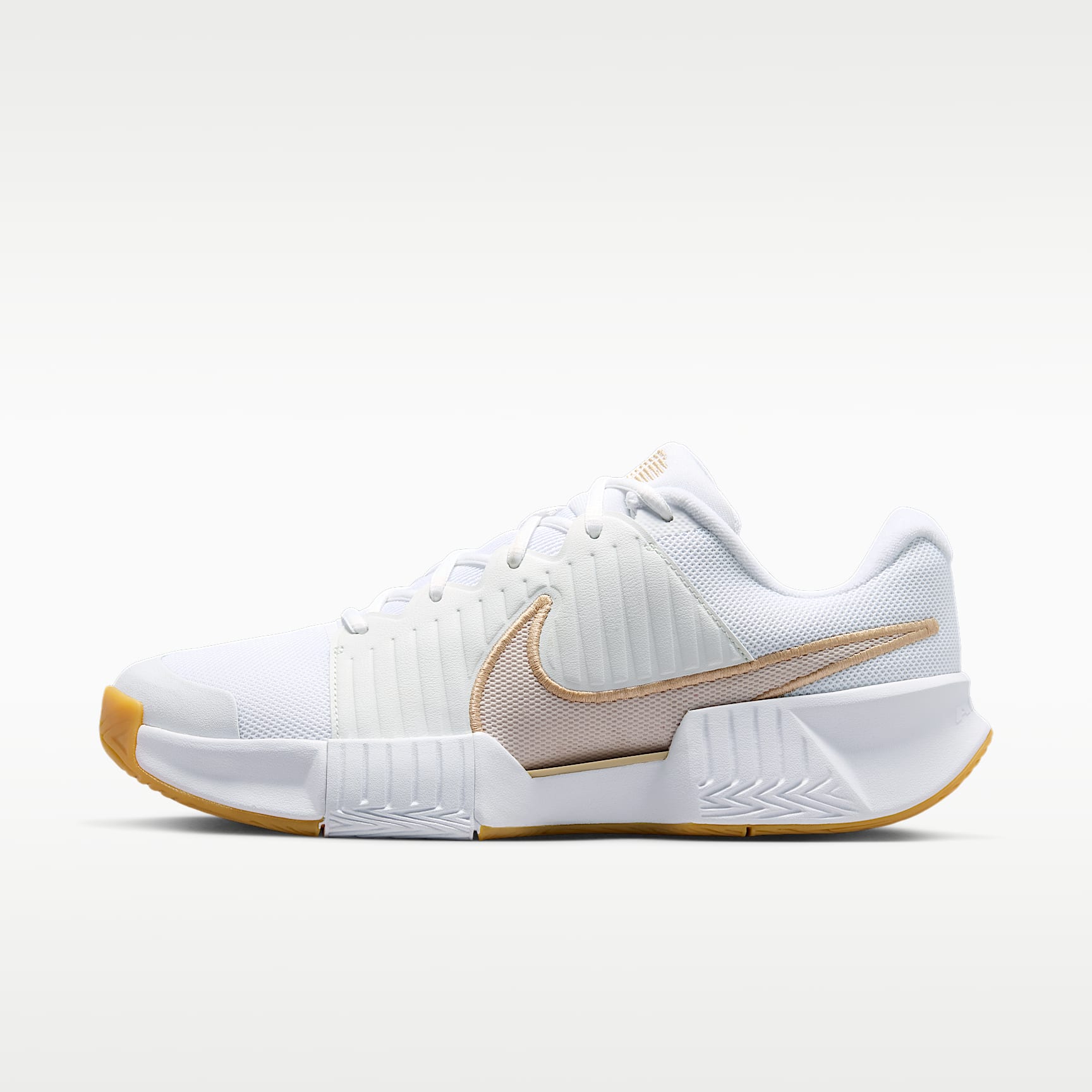 Nike GP Challenge Pro Herren-Tennisschuh für Hartplätze – Weiß/Summit White/Linen/Light Orewood Brown