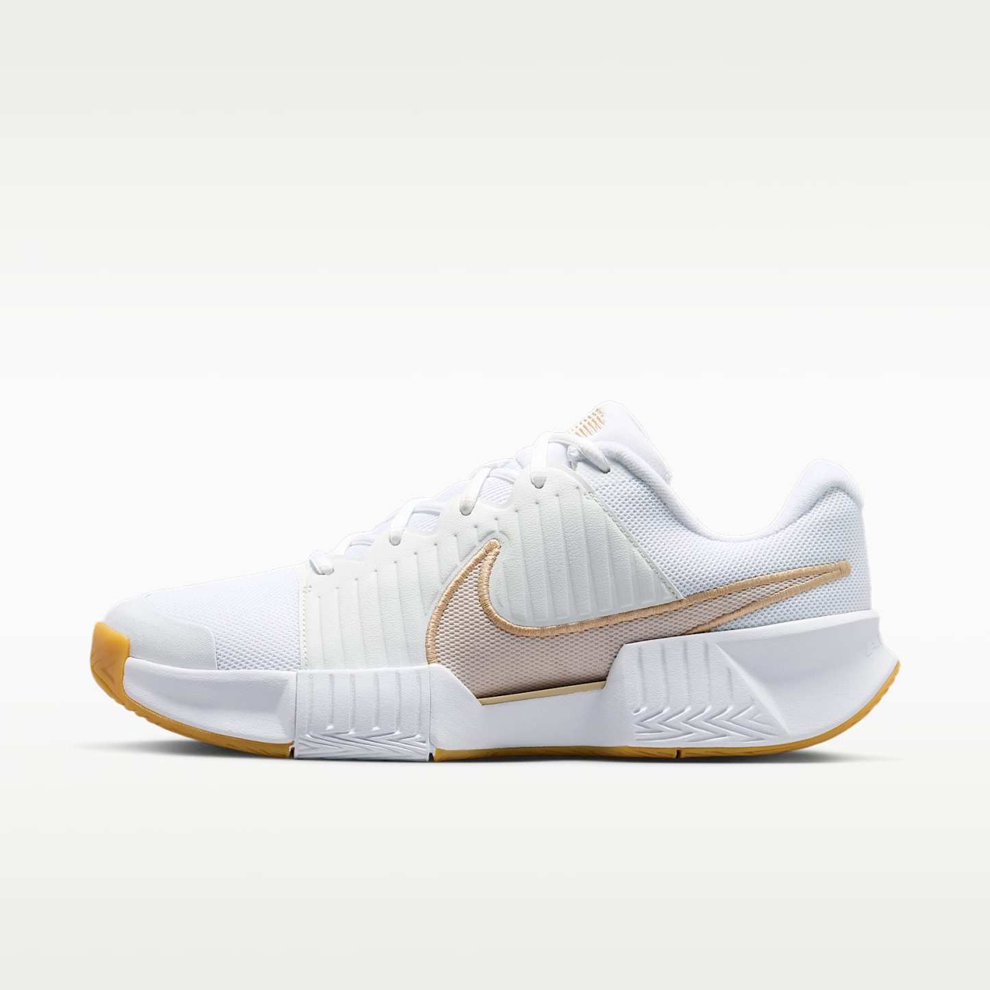 Nike GP Challenge Pro Herren-Tennisschuh für Hartplätze – Weiß/Summit White/Linen/Light Orewood Brown