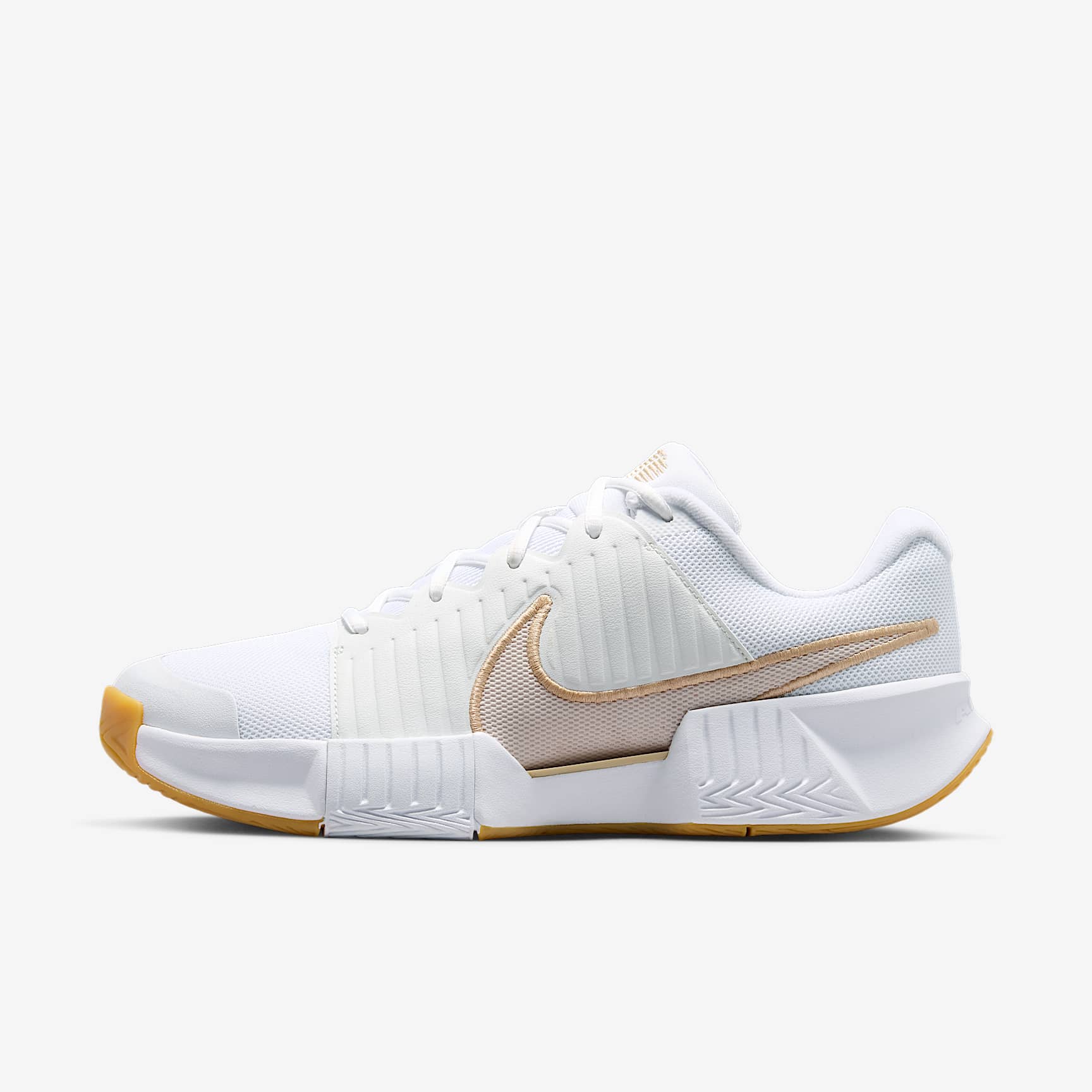 Nike GP Challenge Pro Herren-Tennisschuh für Hartplätze – Weiß/Summit White/Linen/Light Orewood Brown