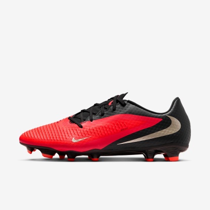 Nike Phantom 6 Low Academy Fußballschuh für verschiedene Böden – Bright Crimson/Schwarz/Blur