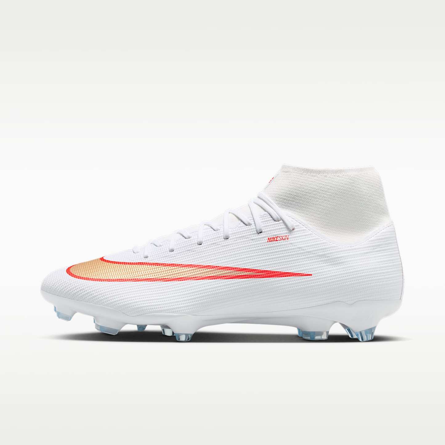 Nike Mercurial Superfly 11 Academy High-Top-Fußballschuh für verschiedene Böden – Weiß/Bright Crimson/Blur
