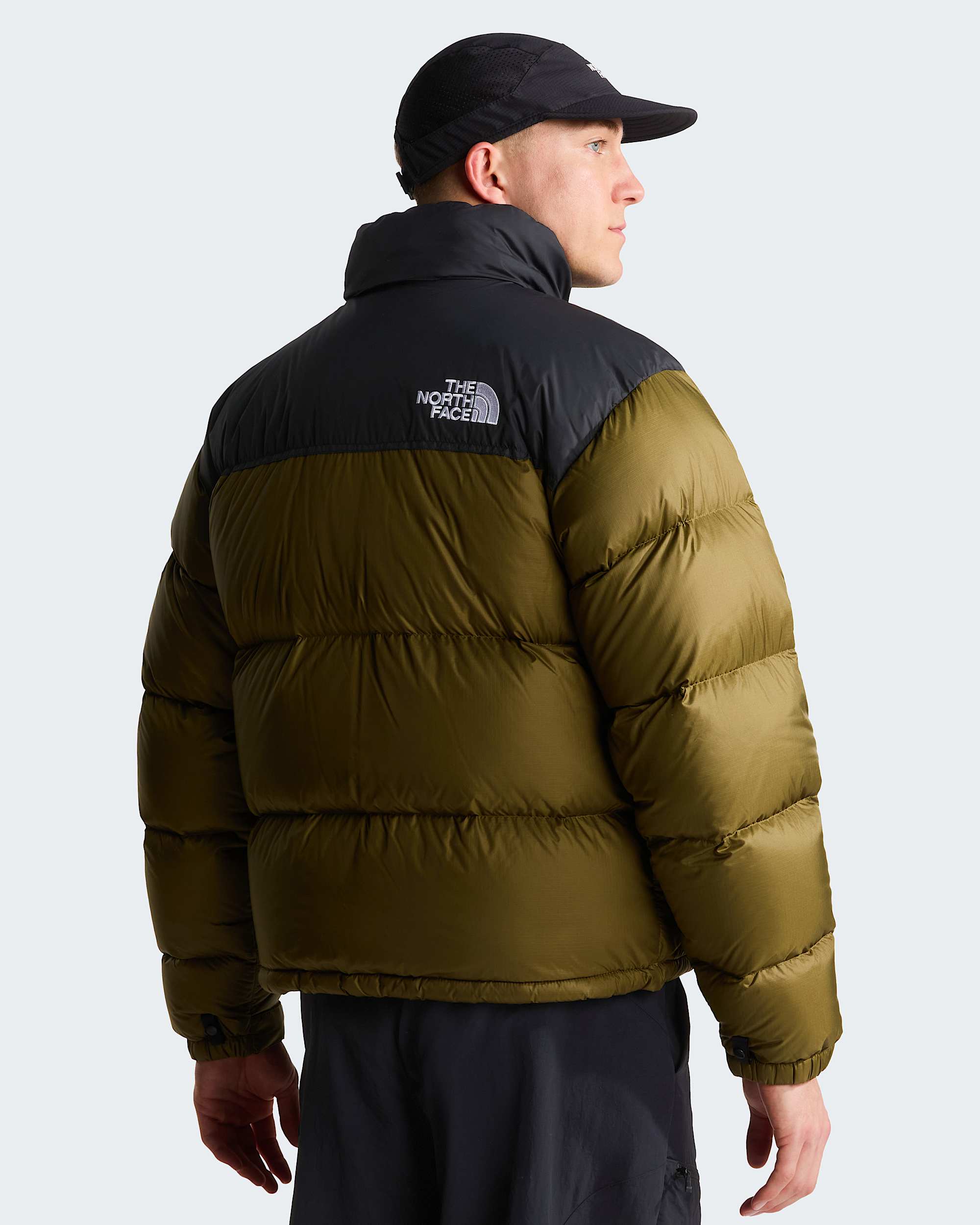 1996 Retro Nuptse Jacke für Herren – Caraway Seed-TNF Black
