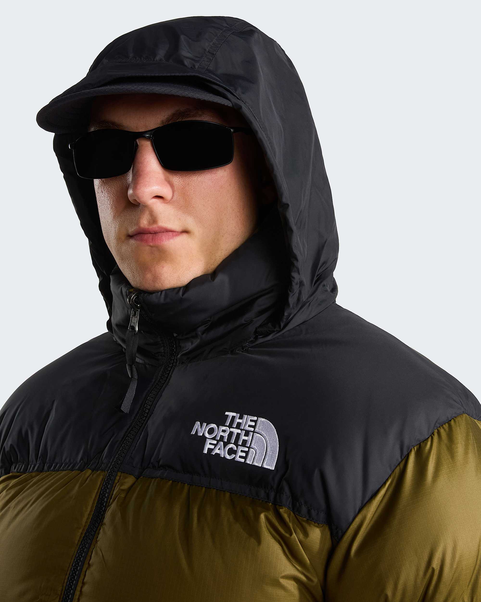 1996 Retro Nuptse Jacke für Herren – Caraway Seed-TNF Black