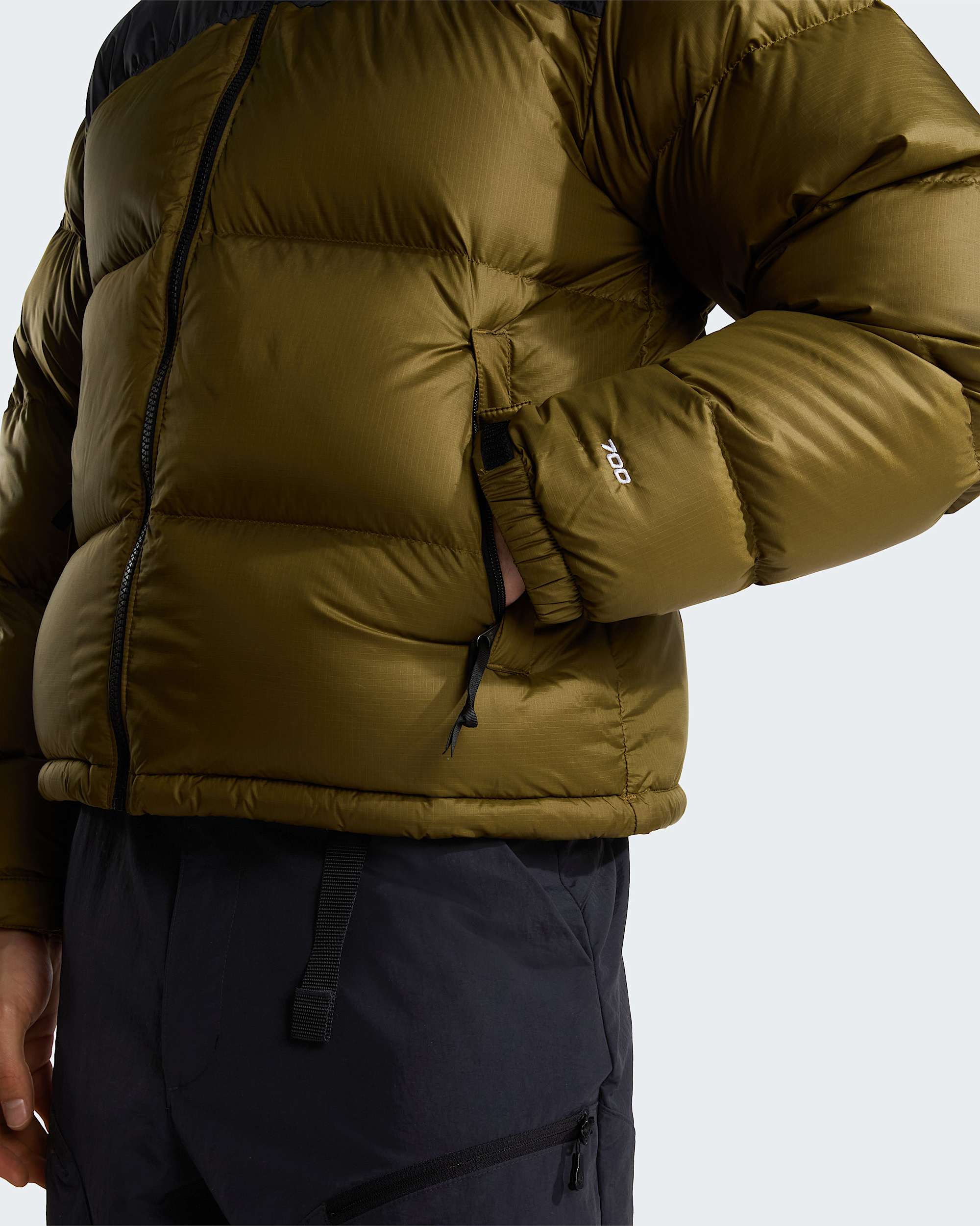 1996 Retro Nuptse Jacke für Herren – Caraway Seed-TNF Black