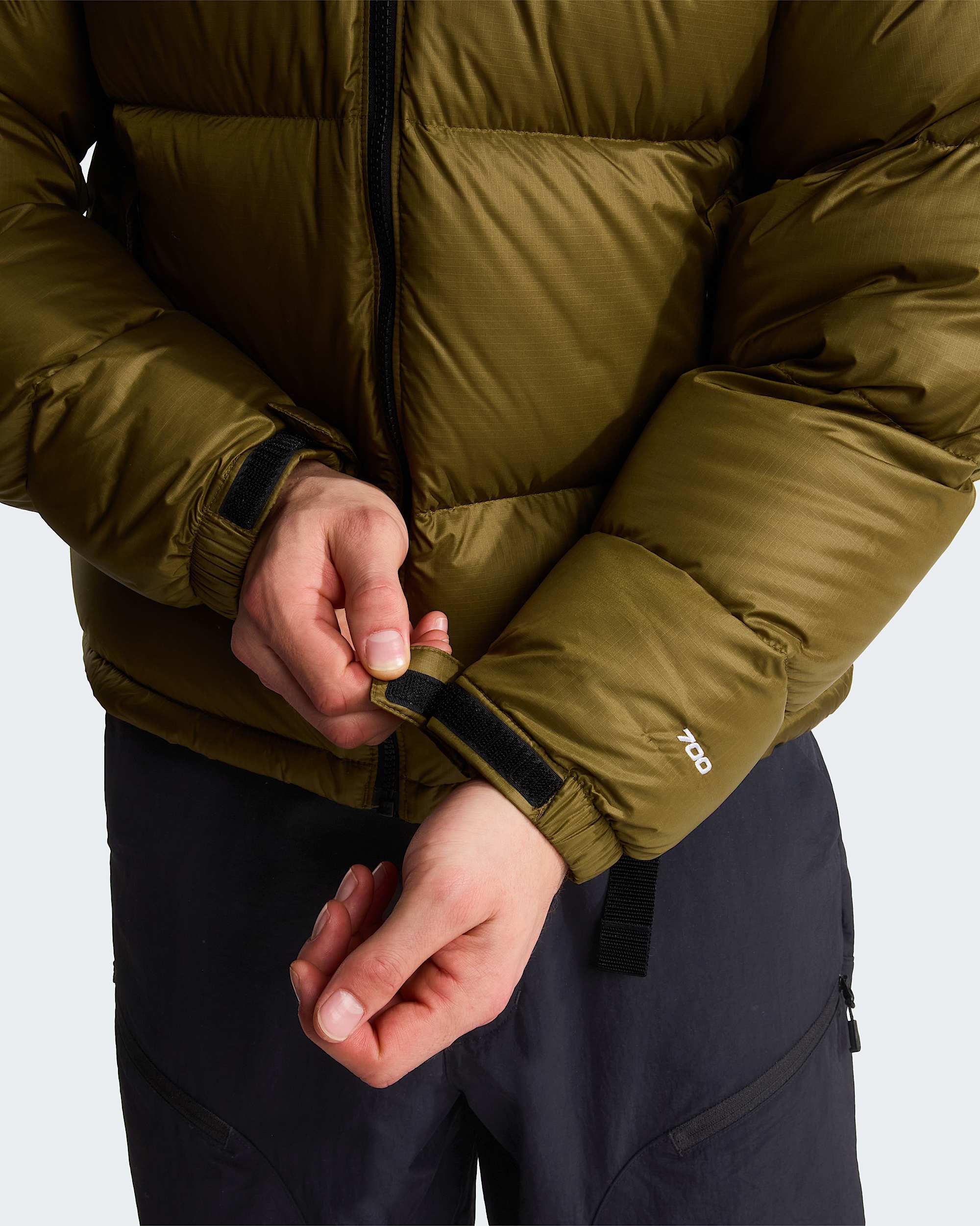 1996 Retro Nuptse Jacke für Herren – Caraway Seed-TNF Black