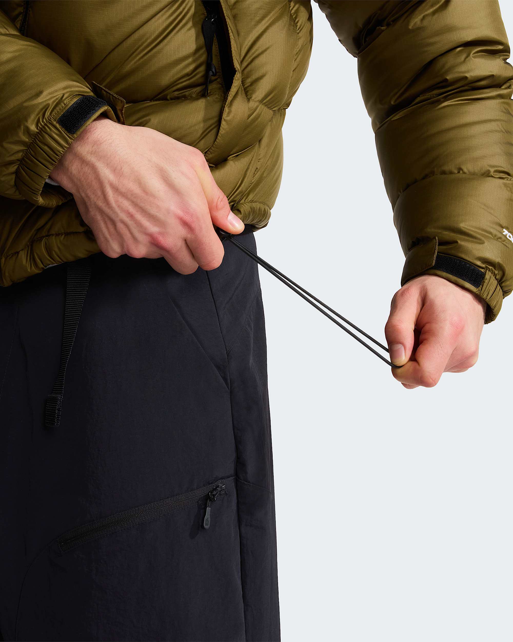 1996 Retro Nuptse Jacke für Herren – Caraway Seed-TNF Black
