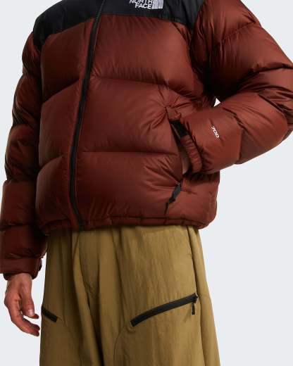 1996 Retro Nuptse Jacke für Herren – Ember Soil-TNF Black