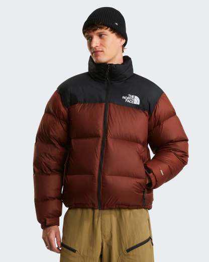 1996 Retro Nuptse Jacke für Herren – Ember Soil-TNF Black