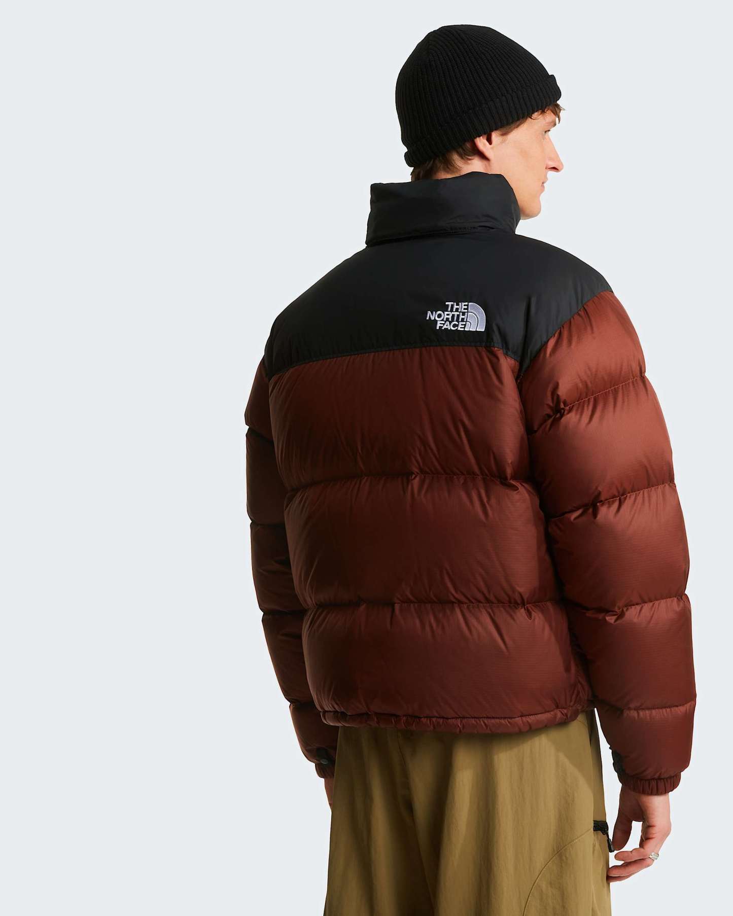 1996 Retro Nuptse Jacke für Herren – Ember Soil-TNF Black
