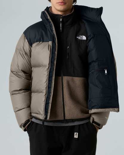 1996 Retro Nuptse Jacke für Herren – Mocha Brown-TNF Black