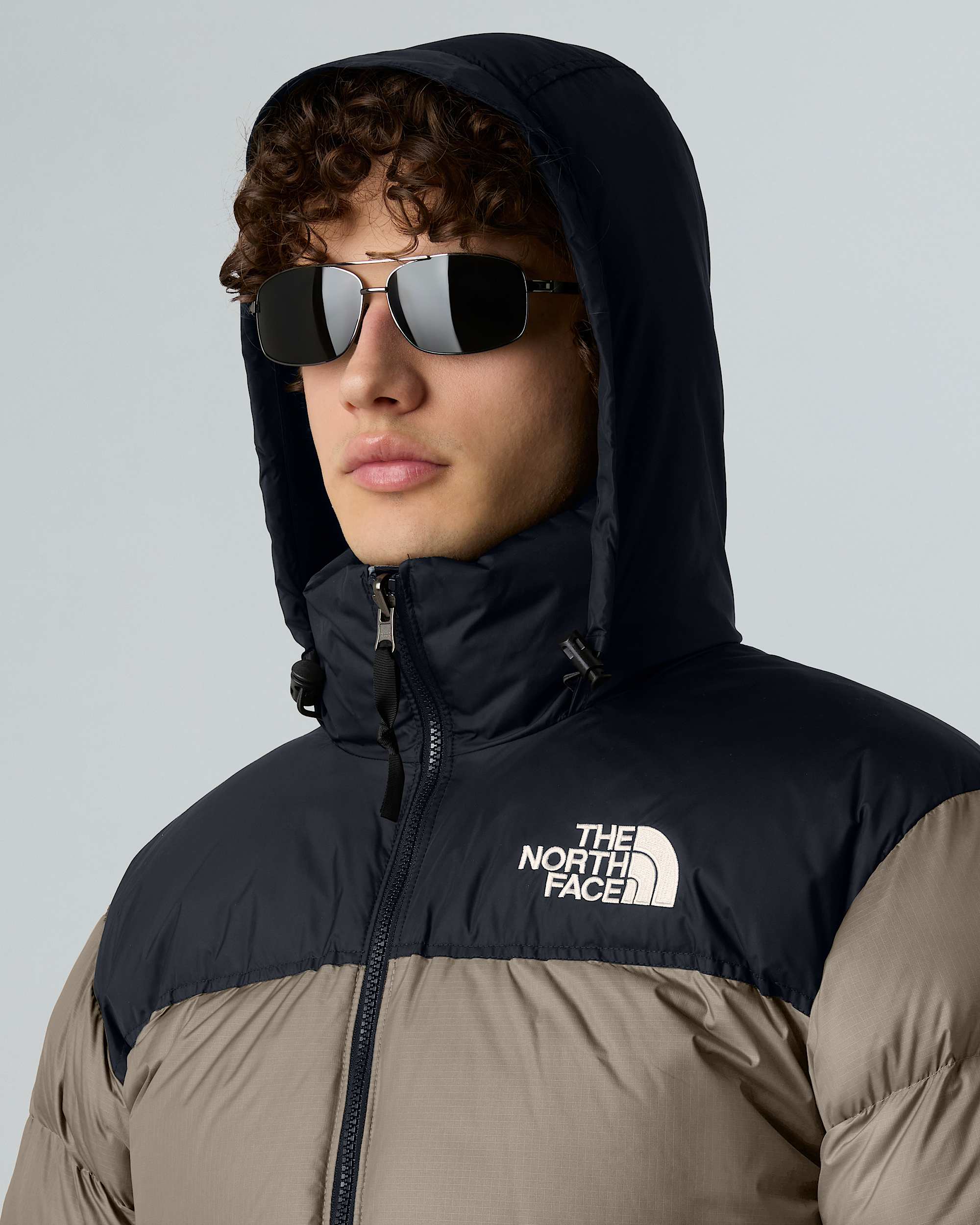 1996 Retro Nuptse Jacke für Herren – Mocha Brown-TNF Black