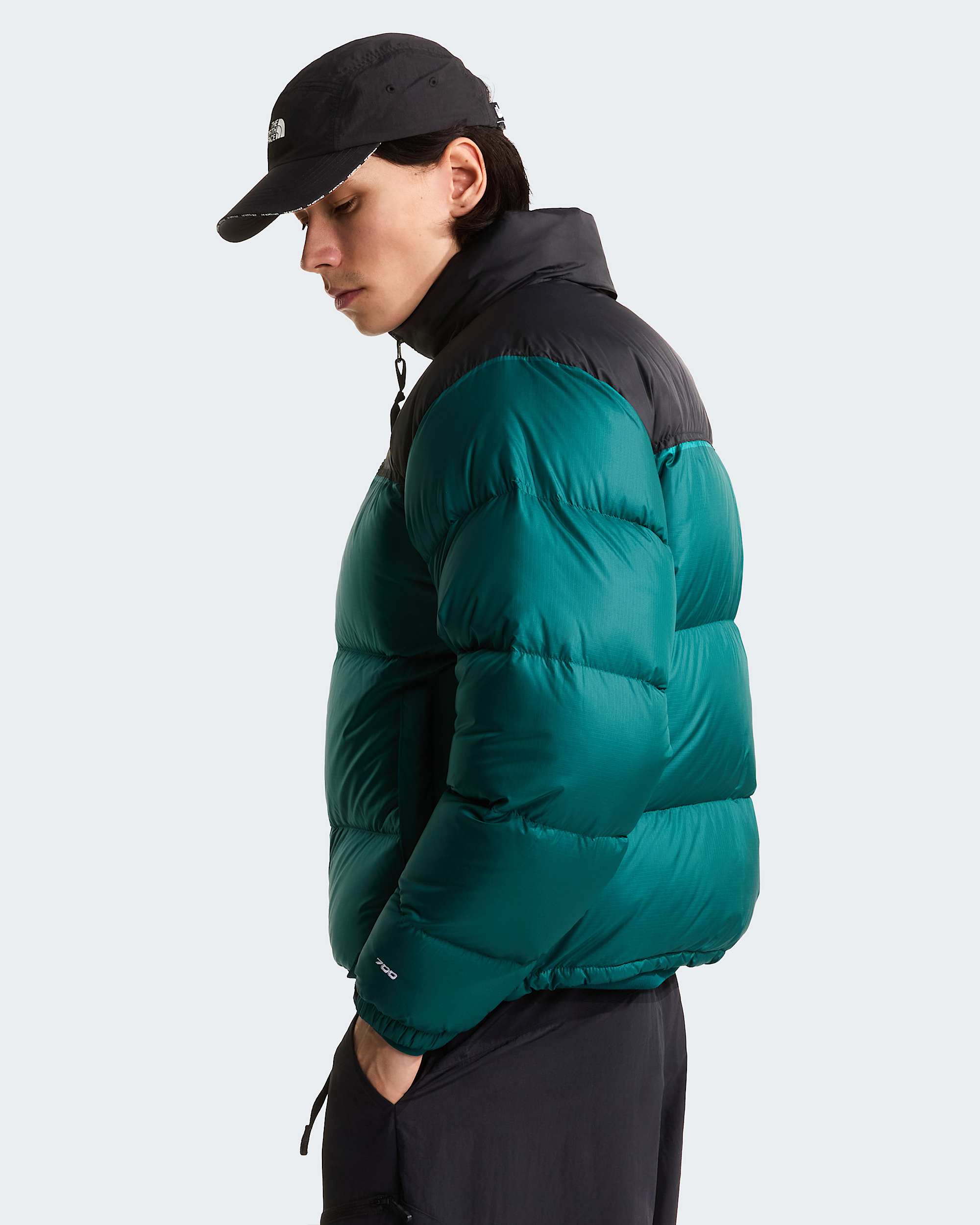 1996 Retro Nuptse Jacke für Herren – Pacific Teal-TNF Black
