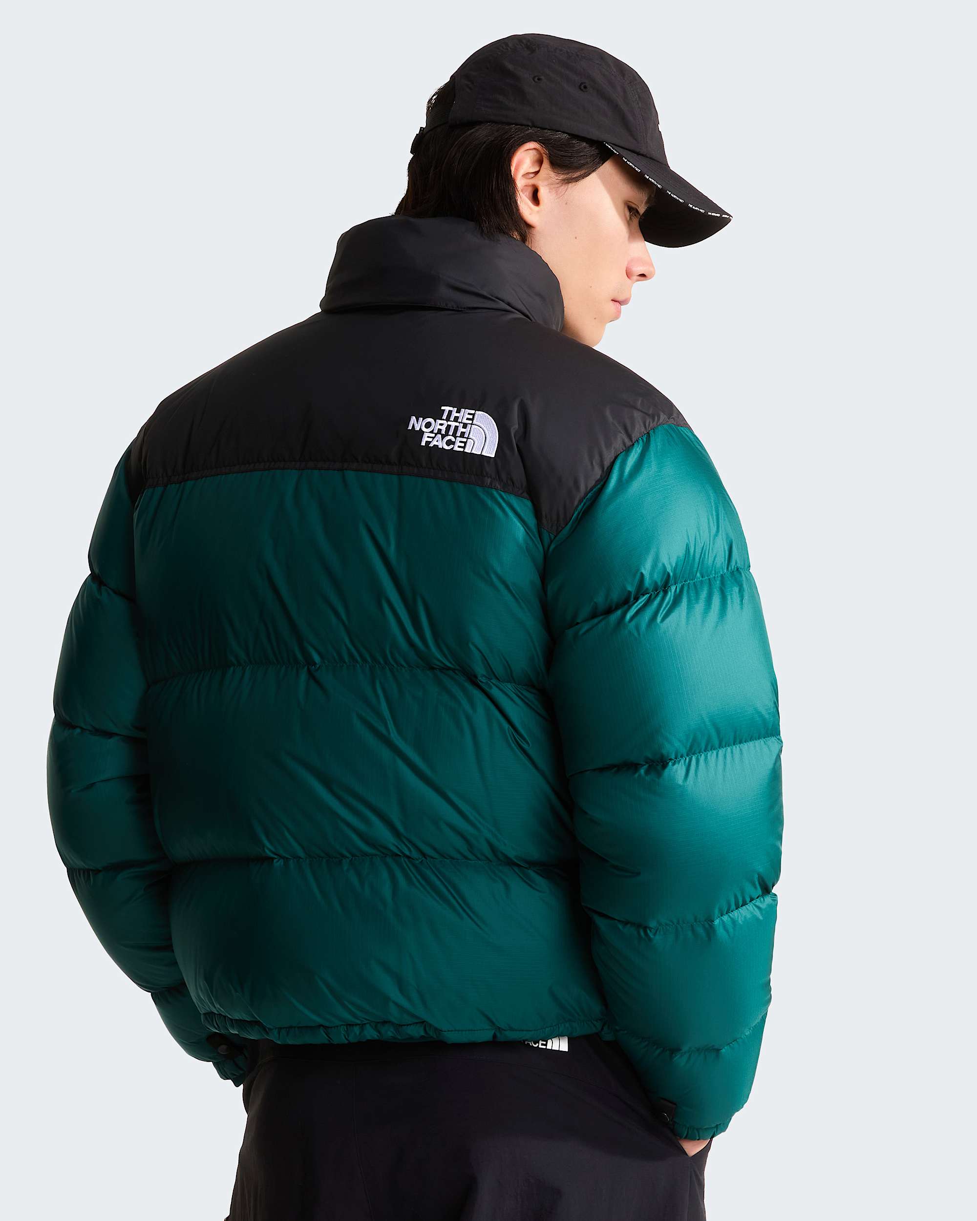 1996 Retro Nuptse Jacke für Herren – Pacific Teal-TNF Black