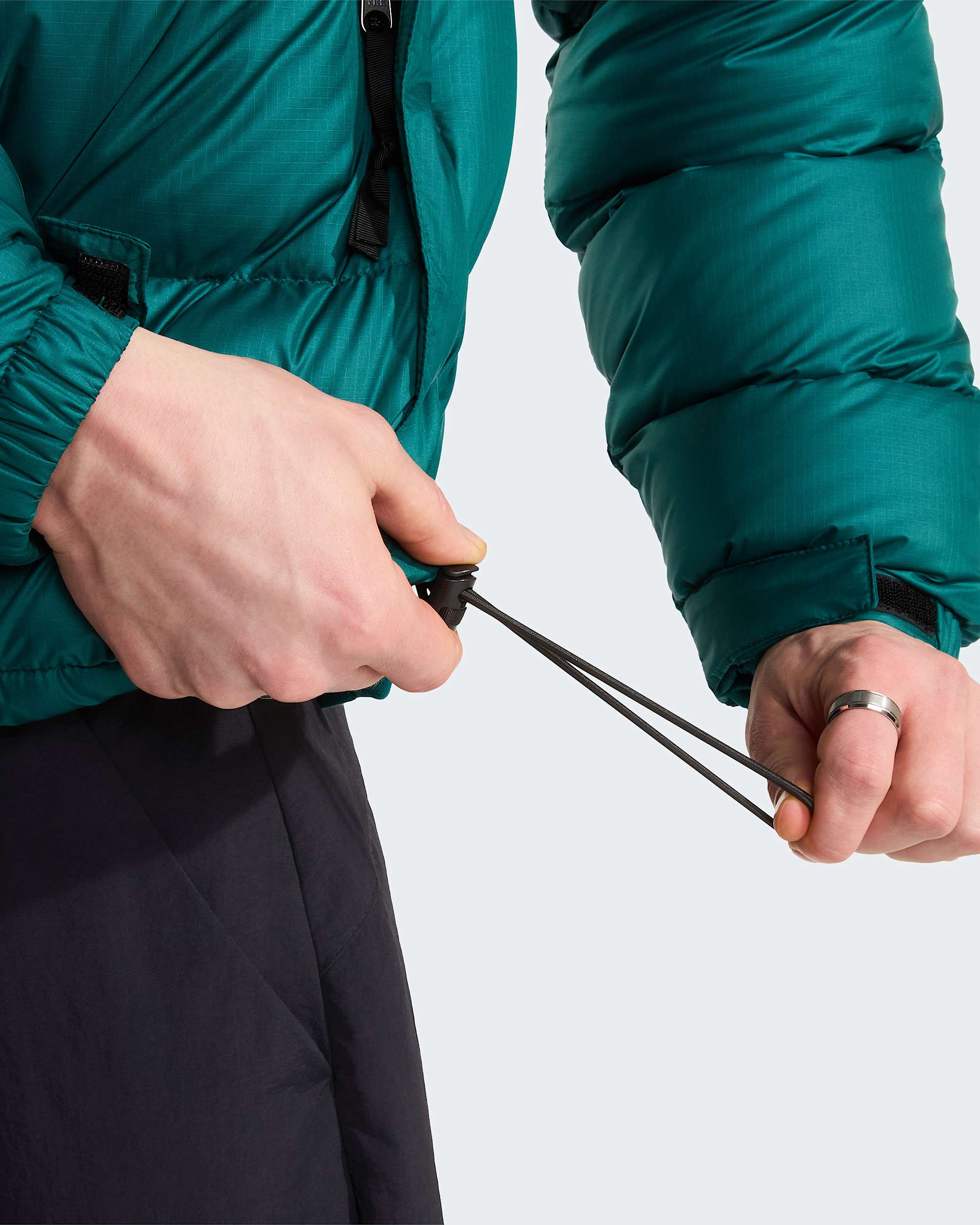 1996 Retro Nuptse Jacke für Herren – Pacific Teal-TNF Black