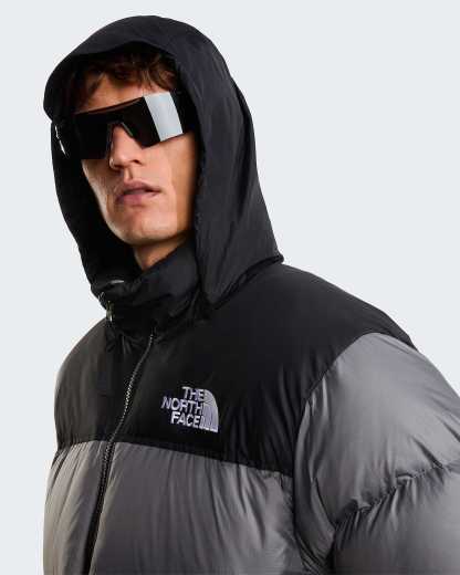1996 Retro Nuptse Jacke für Herren – Smoked Pearl-TNF Black