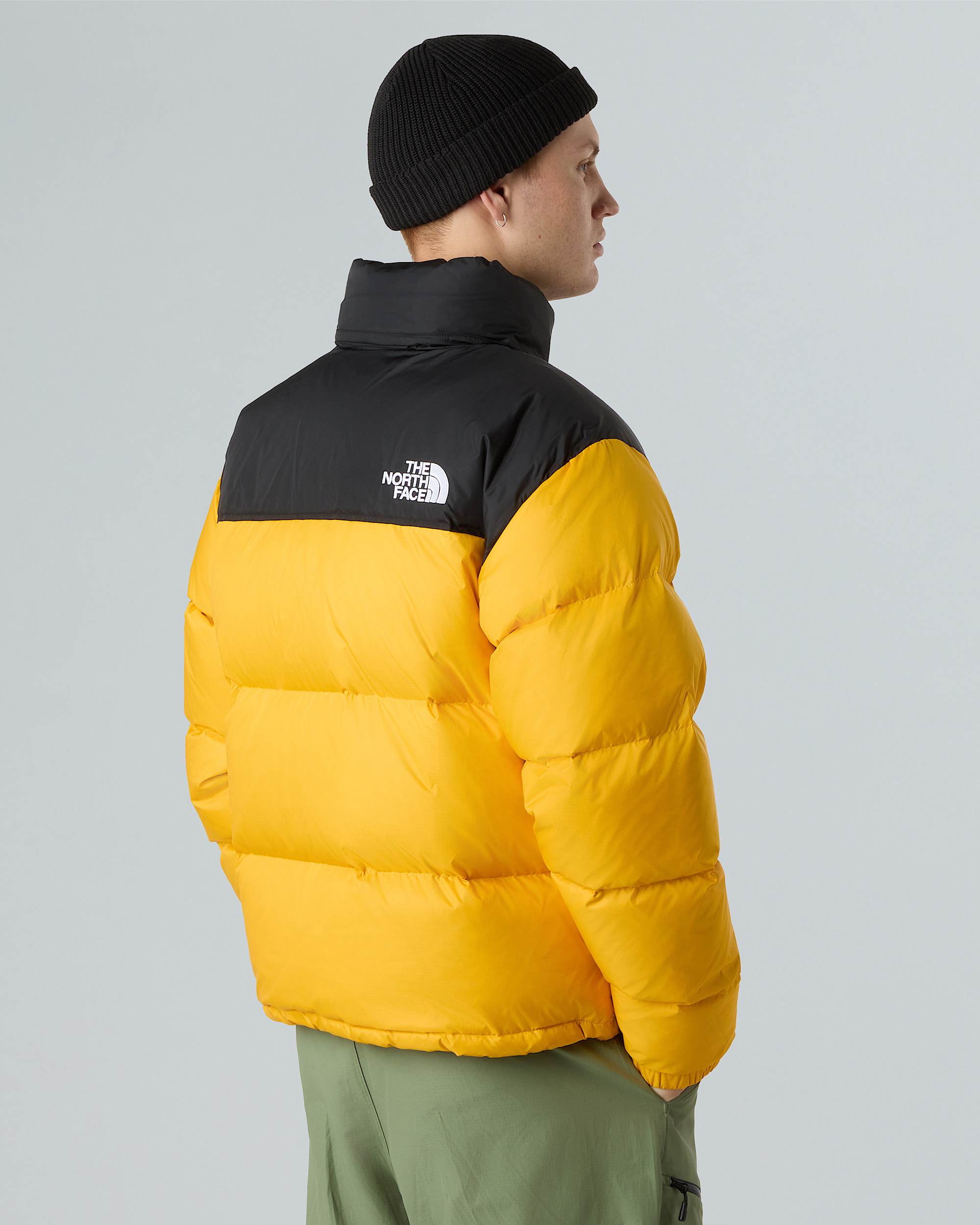 1996 Retro Nuptse Jacke für Herren – Summit Gold-TNF Black-Recycled Down