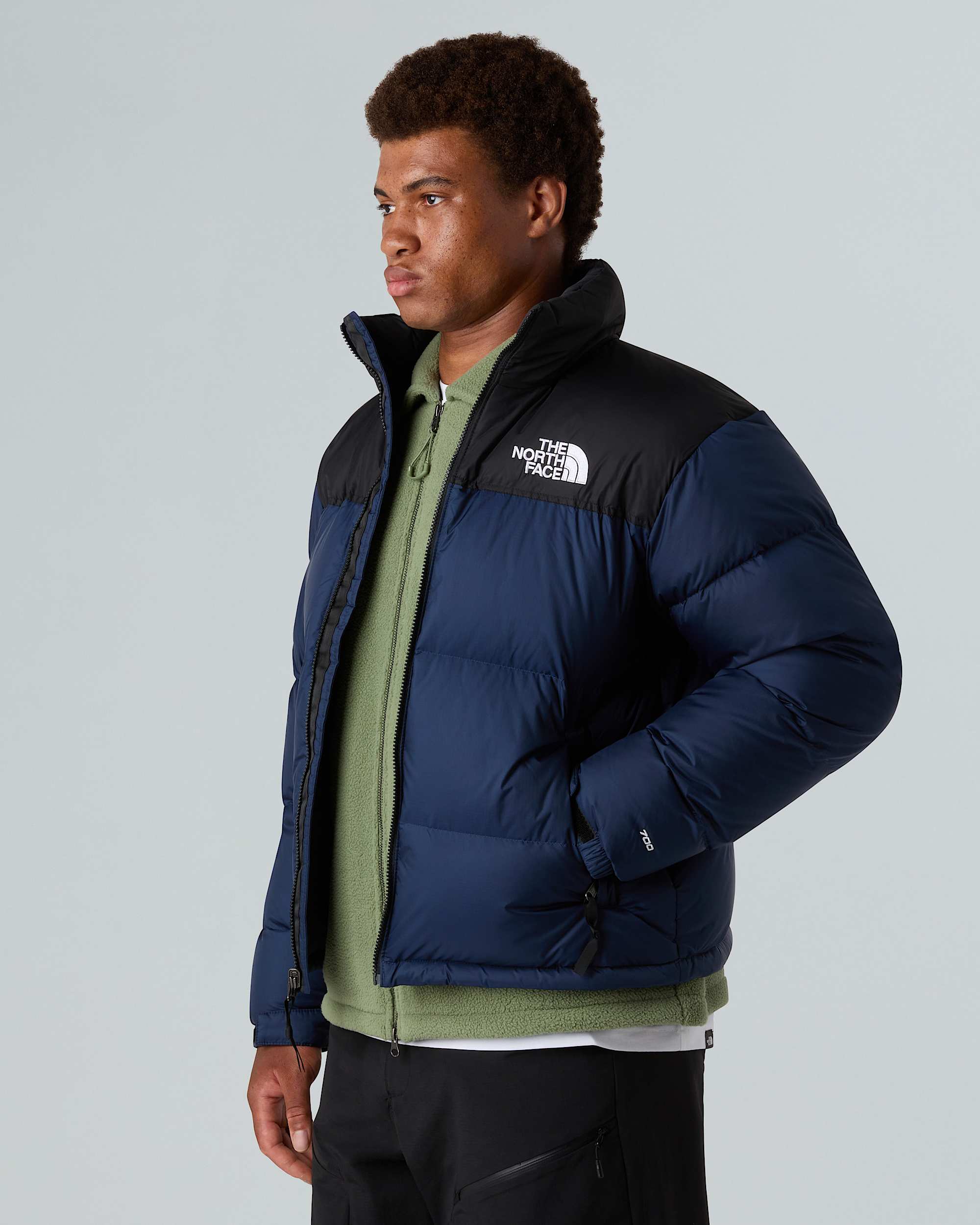 1996 Retro Nuptse Jacke für Herren – Summit Navy-TNF Black-Recycled Down
