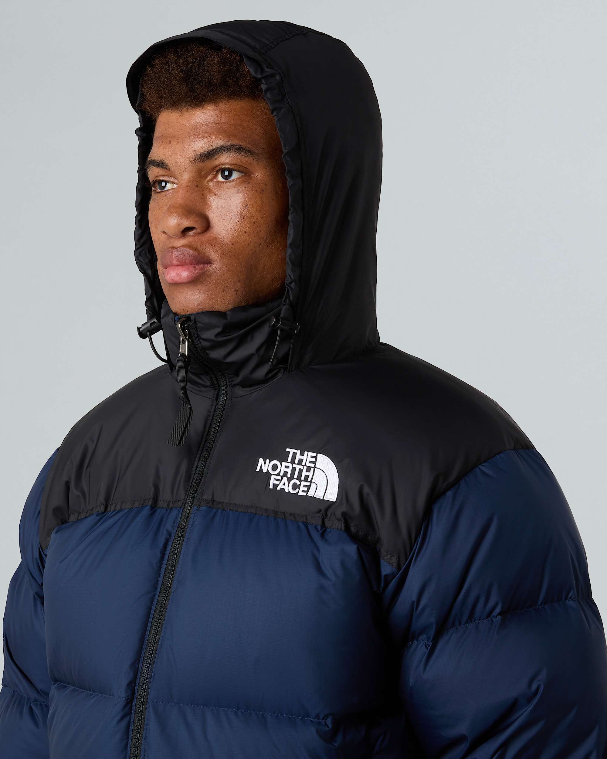 1996 Retro Nuptse Jacke für Herren – Summit Navy-TNF Black-Recycled Down