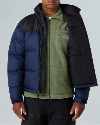 1996 Retro Nuptse Jacke für Herren – Summit Navy-TNF Black-Recycled Down