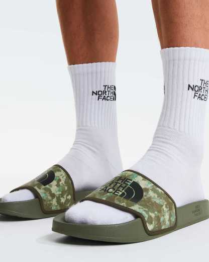 Base Camp Slides III Schlappen für Herren – Military Olive Stippled Camo Print-TNF Black